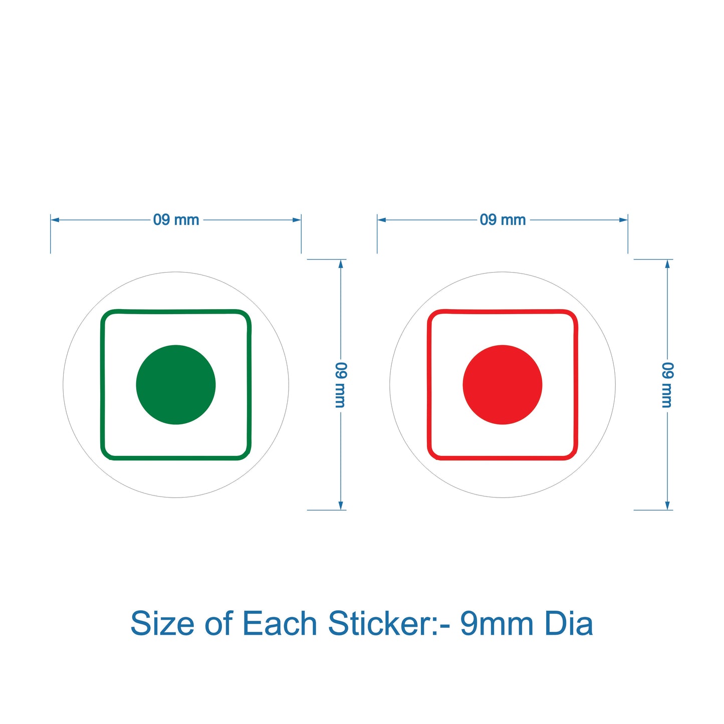 iberry's Self Adhensive 540 Veg Stickers Green Round Shape for Food Packaging|Size 9 mm Dia| Food Label Stickers