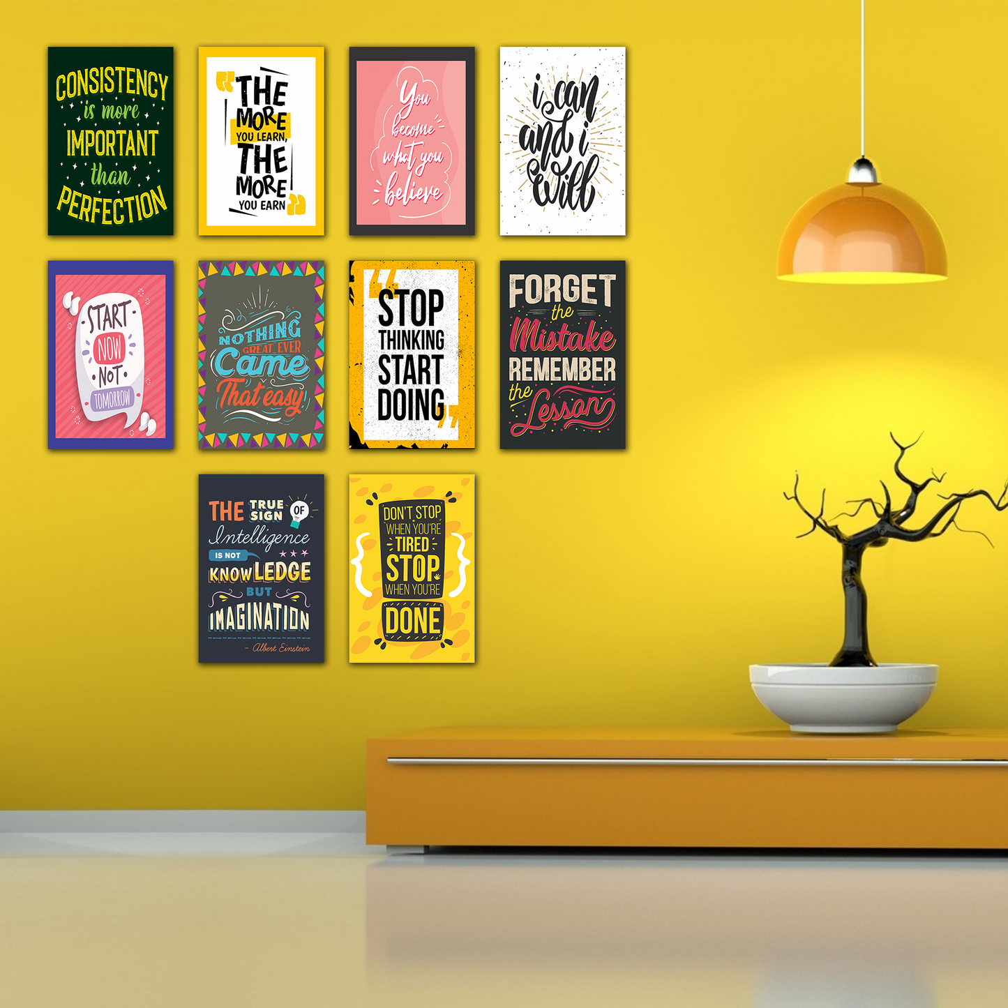 iberry's Motivational Quote Posters for Office and Student Room Walls |motivational posters (Size 28 x 43 CM, Pack of 10)-B