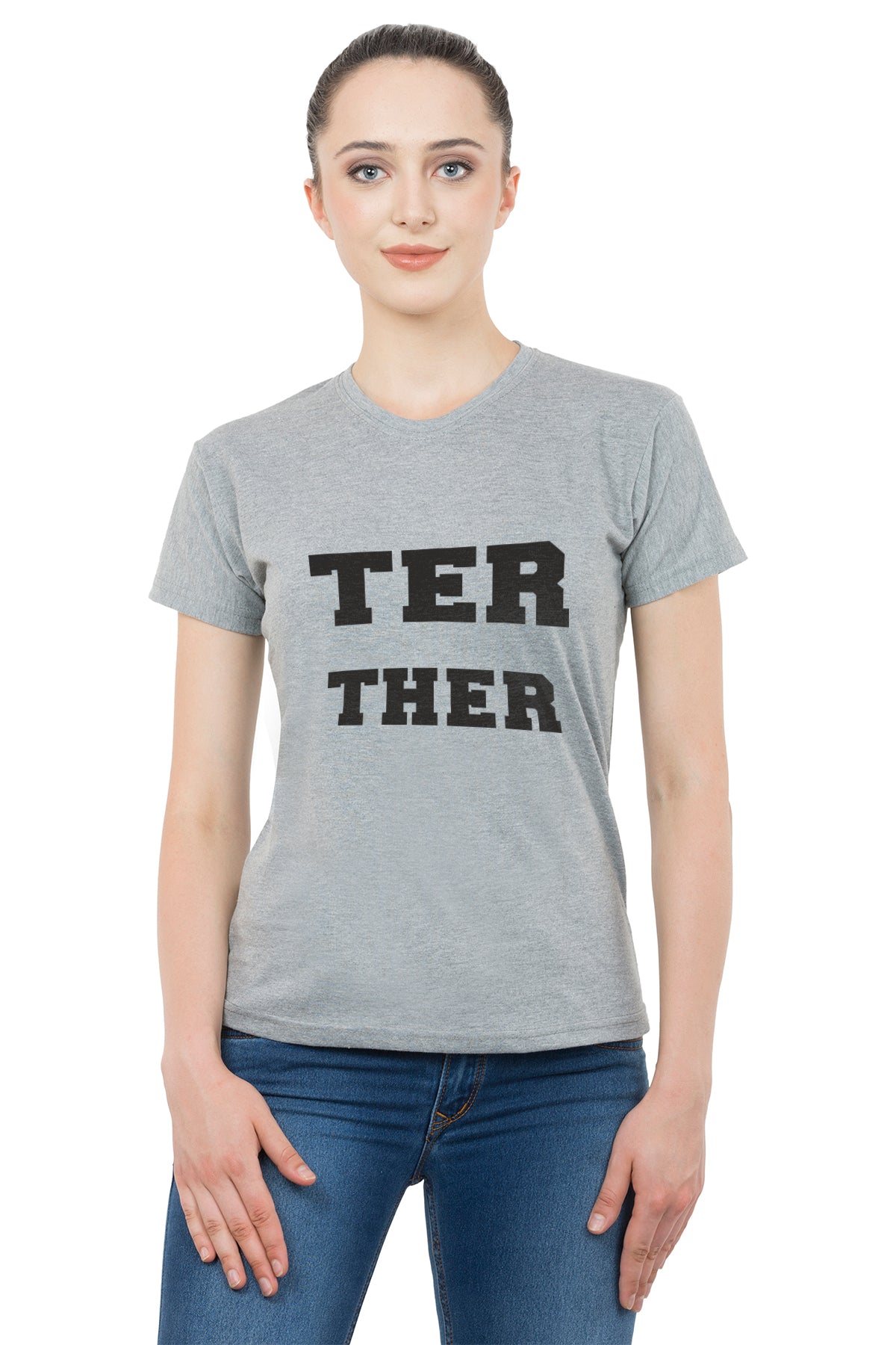 Better Together matching Couple T shirts- Grey