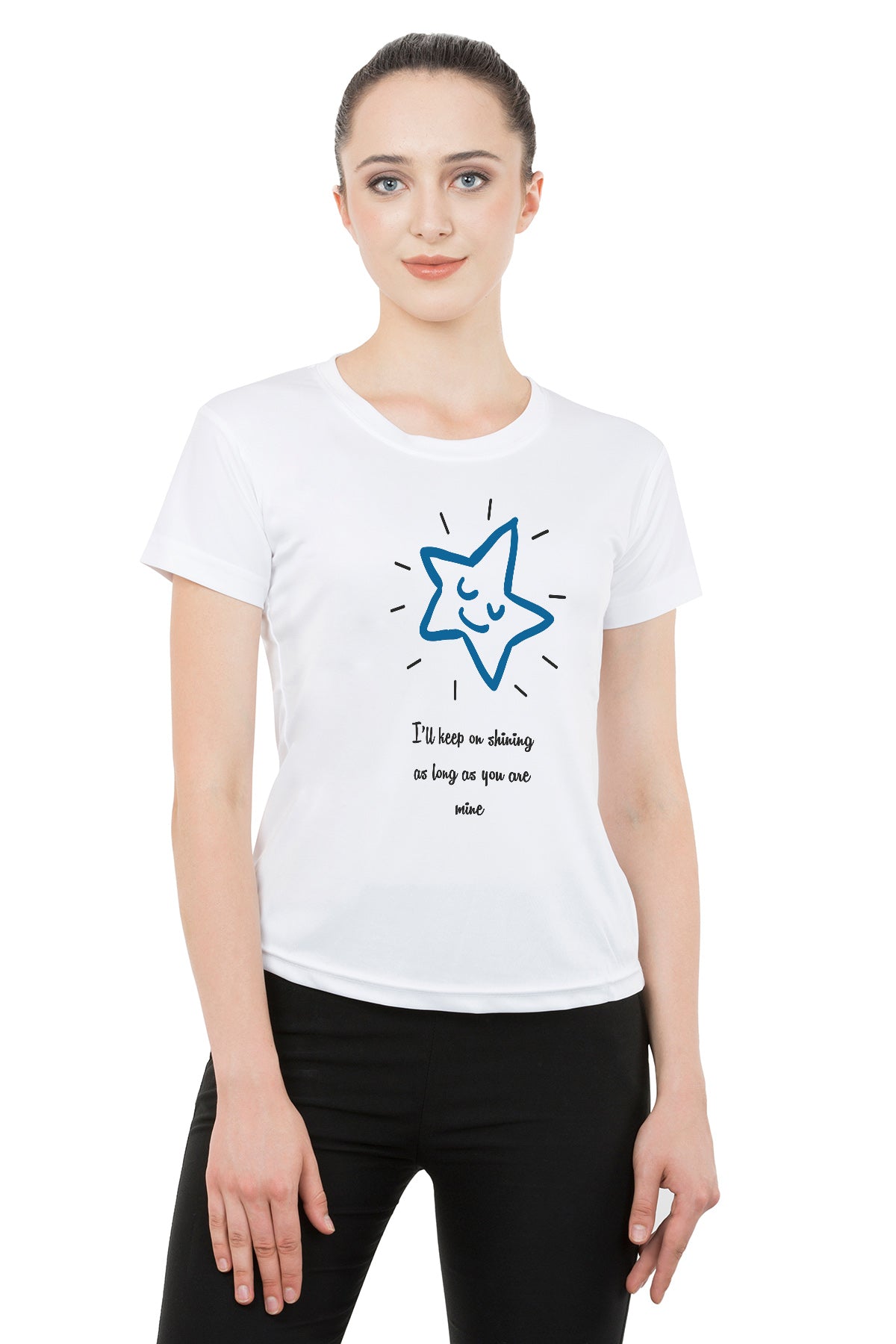 Moon Star  matching Couple T shirts- White