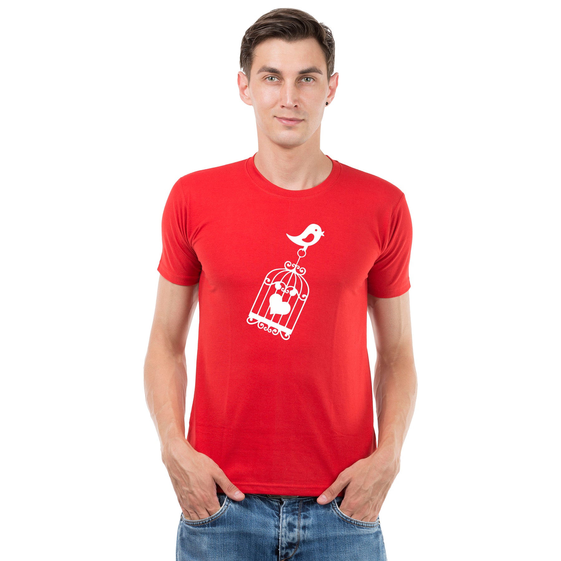 Love Bird matching Couple T shirts- Red