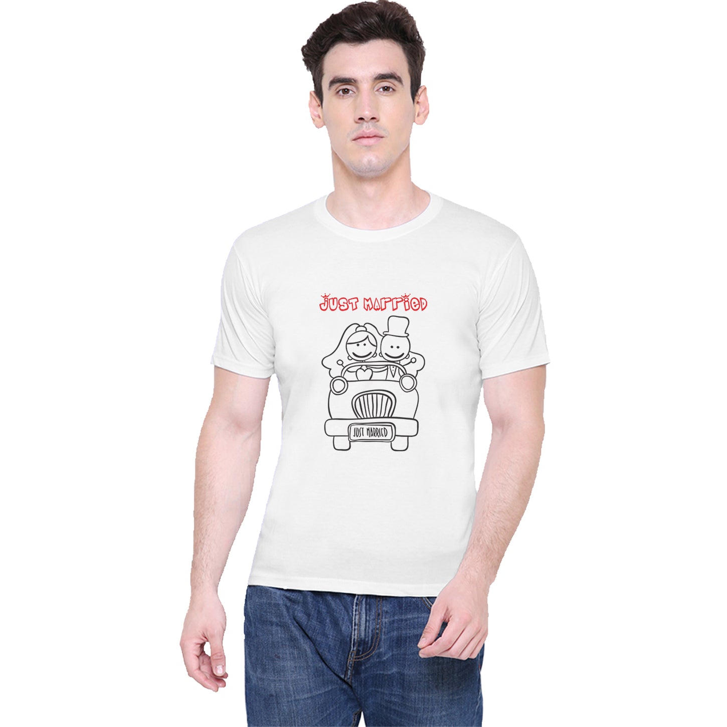 Bride Groom t shirt|wedding tshirts|Couple t shirts Just married- White 13