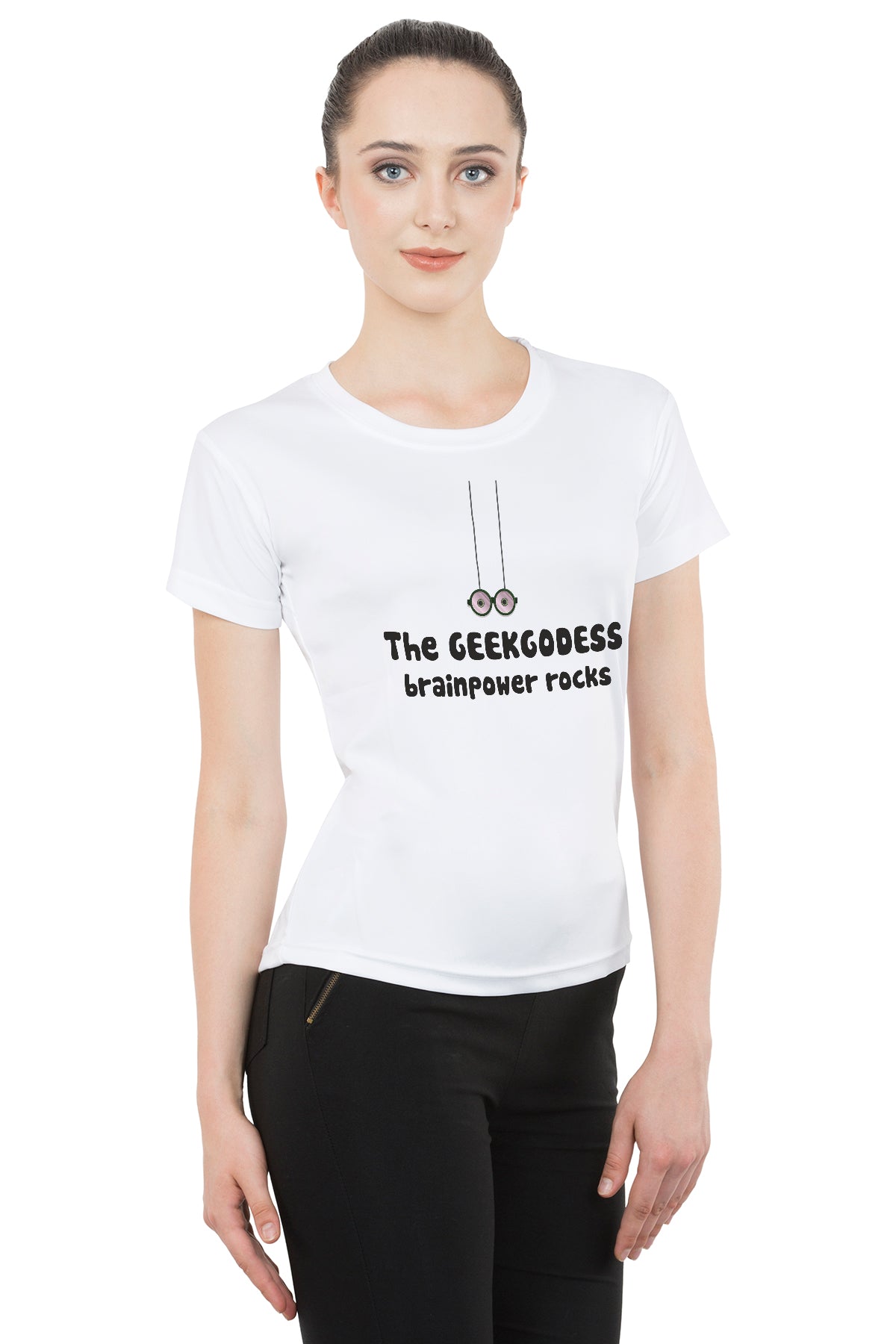 Geek God matching Couple T shirts- White