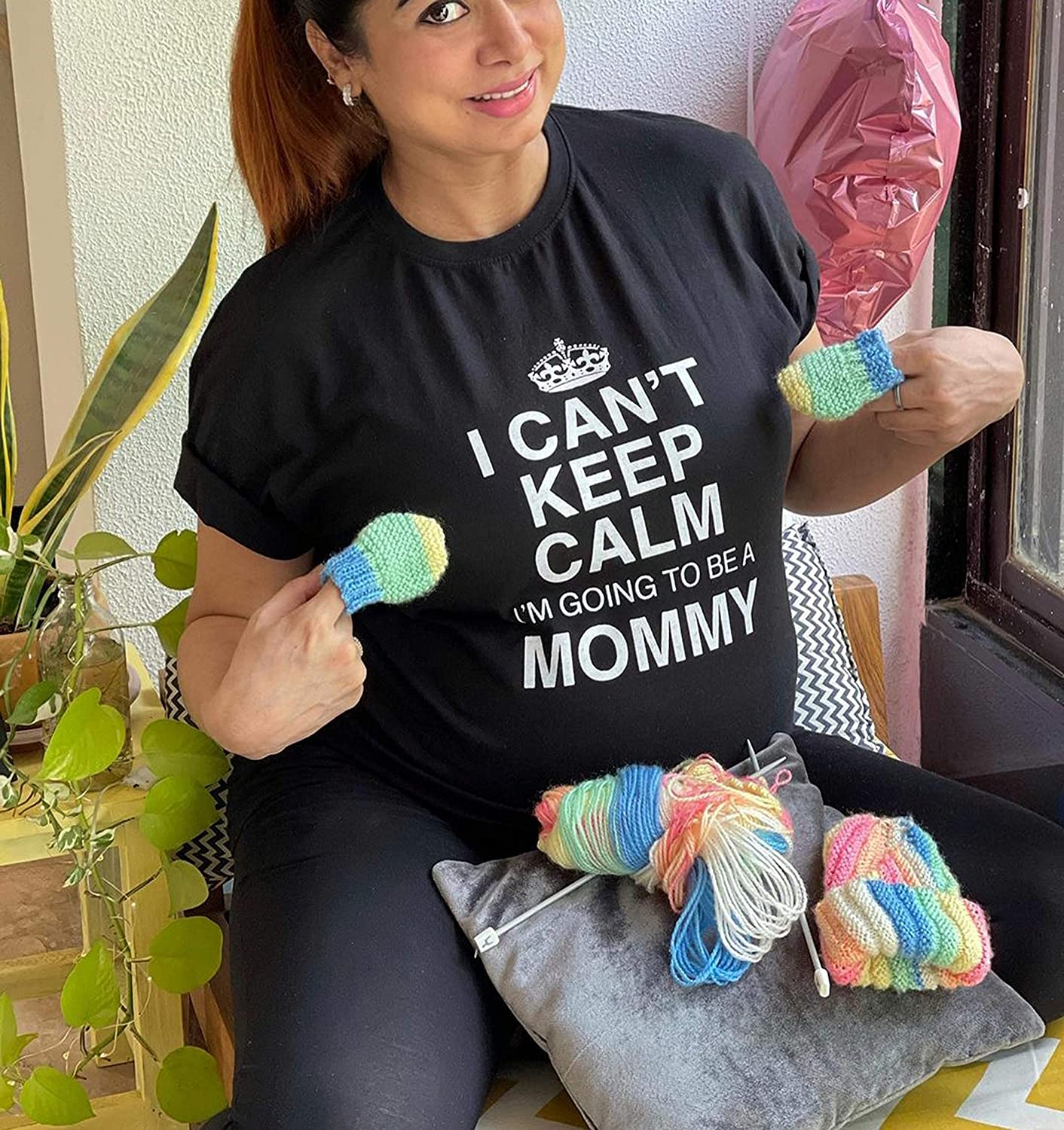 I am going to be a Mommy Maternity t shirt for women- Black