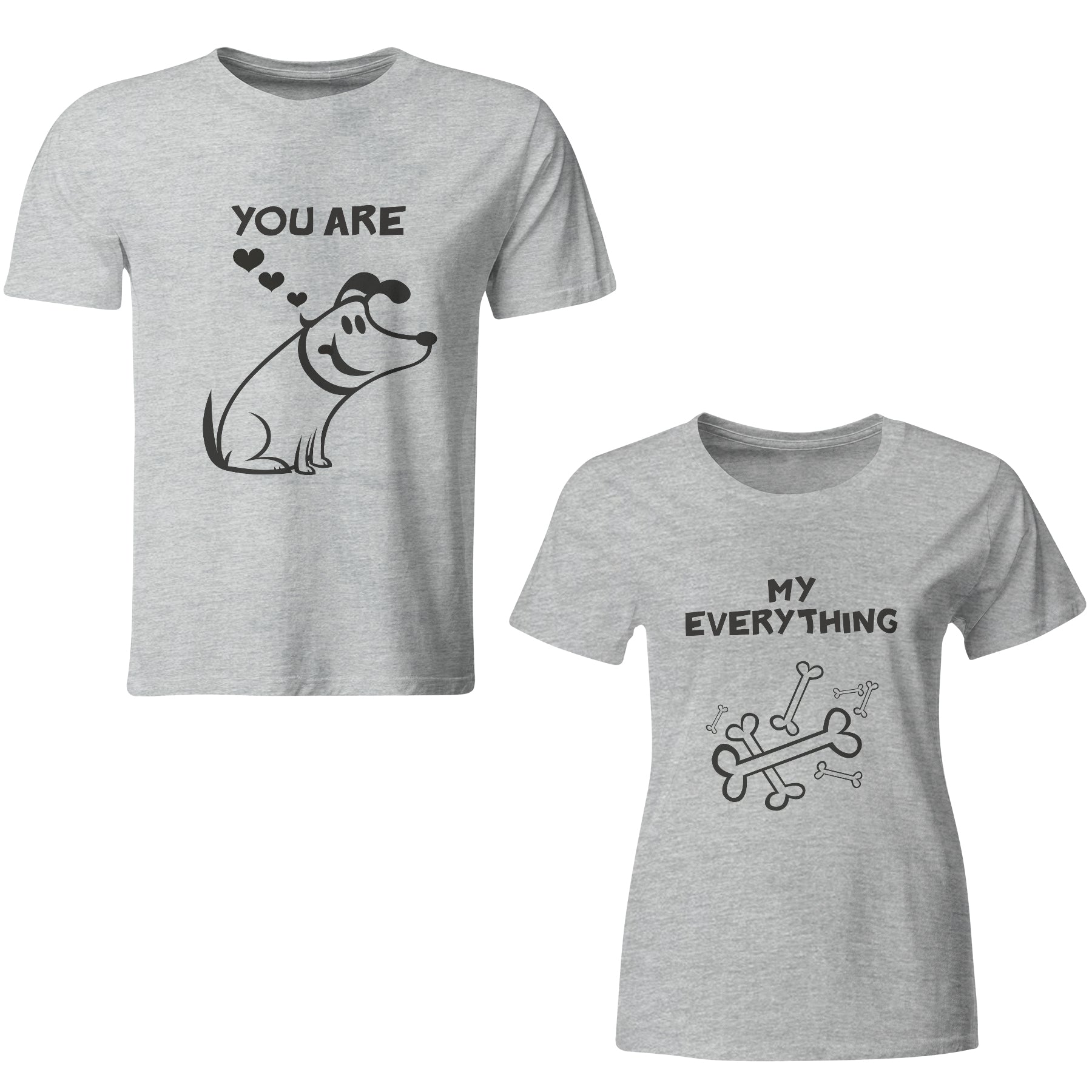 My Everything matching Couple T shirts- Grey