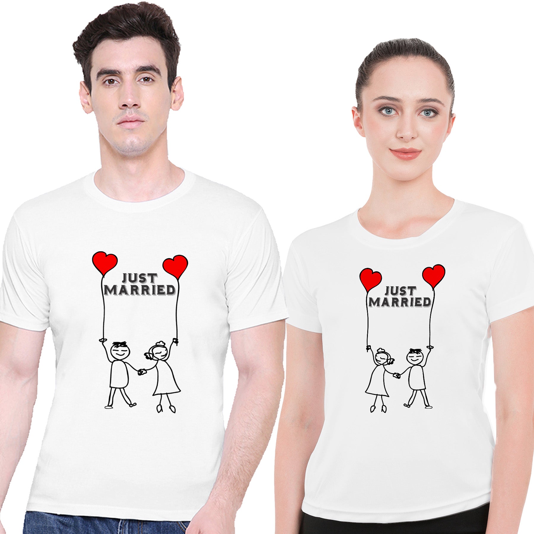Bride Groom t shirt|wedding tshirts|Couple t shirts Just married- White 05