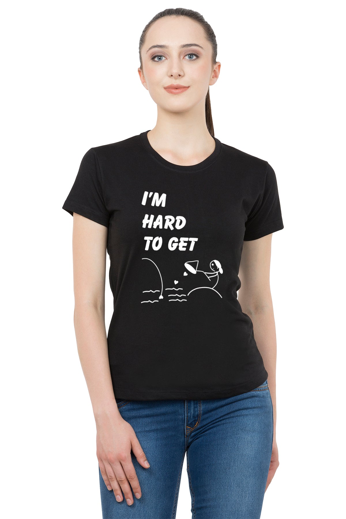 Hard to Get matching Couple T shirts- Black