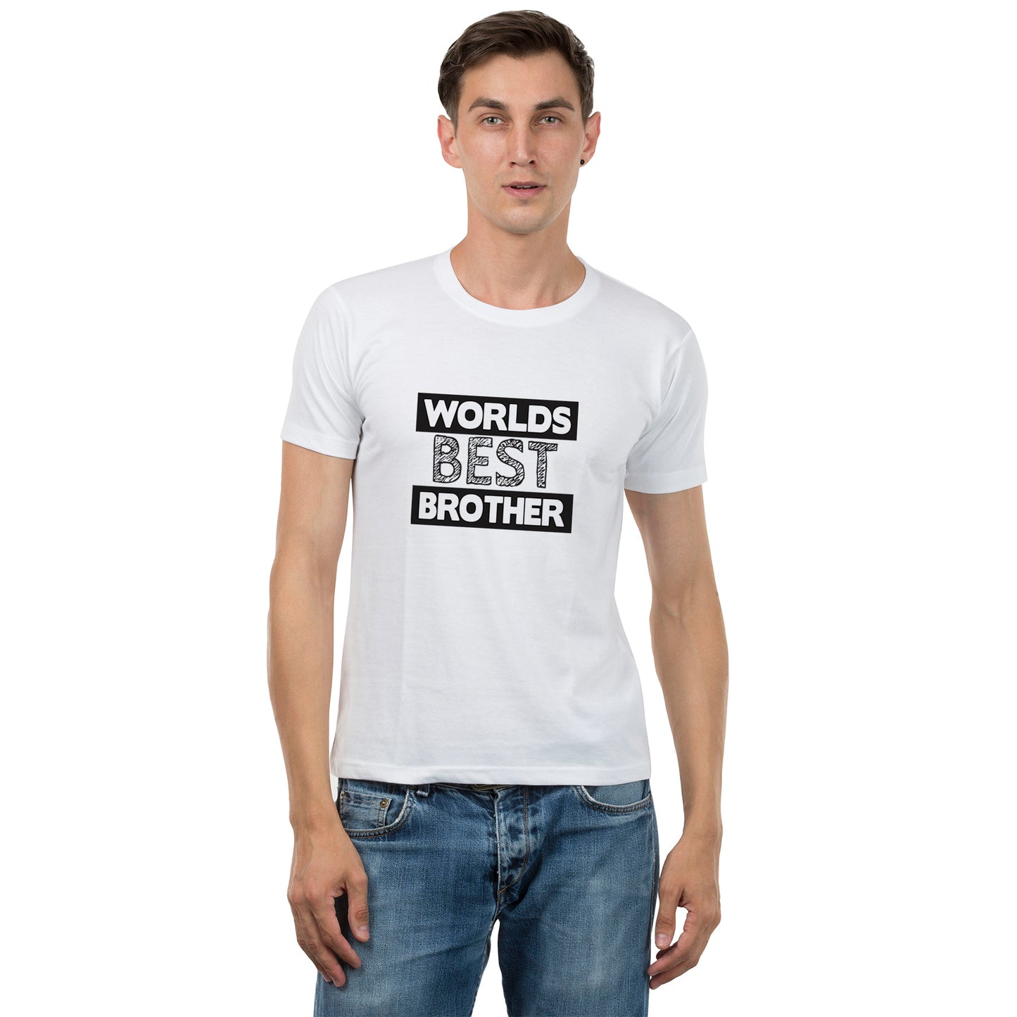 worlds best brother, worlds best sister matching Sibling t shirts - white