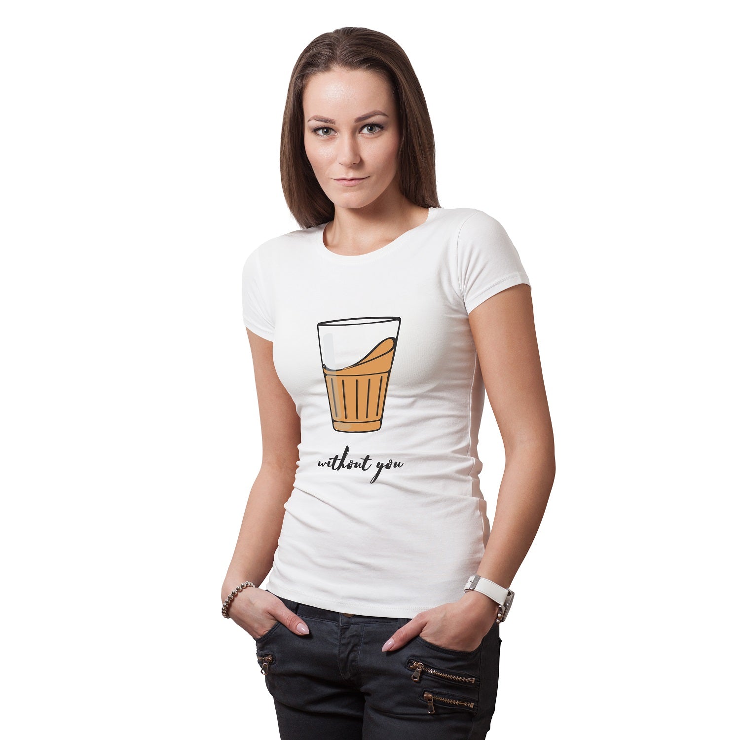 Incomplete without you matching Couple T shirts- white