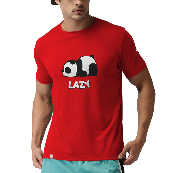 iberry's Printed T-Shirt for Men |Funny Quote Tshirt | Half Sleeve T shirts | Round Neck T Shirt |Cotton T-Shirt for Men- Lazy