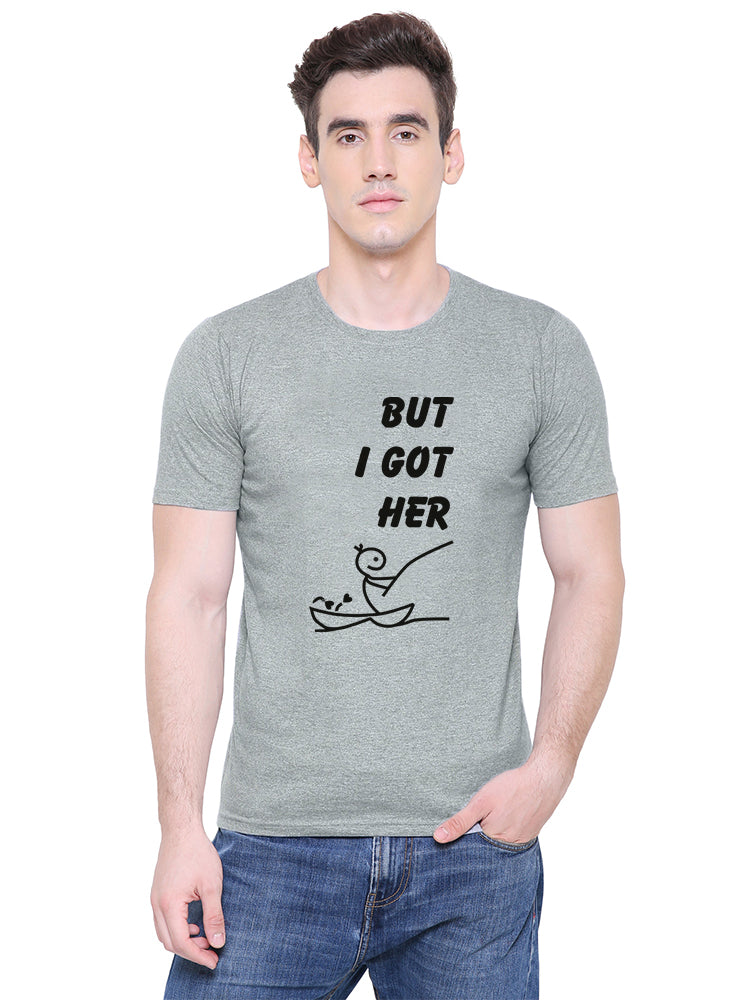 Hard to Get matching Couple T shirts- Grey