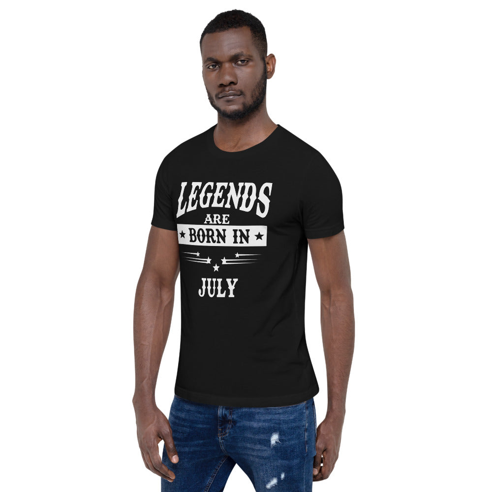 iberry's Birthday month T Shirt for Men |July Birthday Month Tshirt | Half Sleeve T-Shirt | Round Neck T Shirt |Cotton T-Shirt for Men- (07)