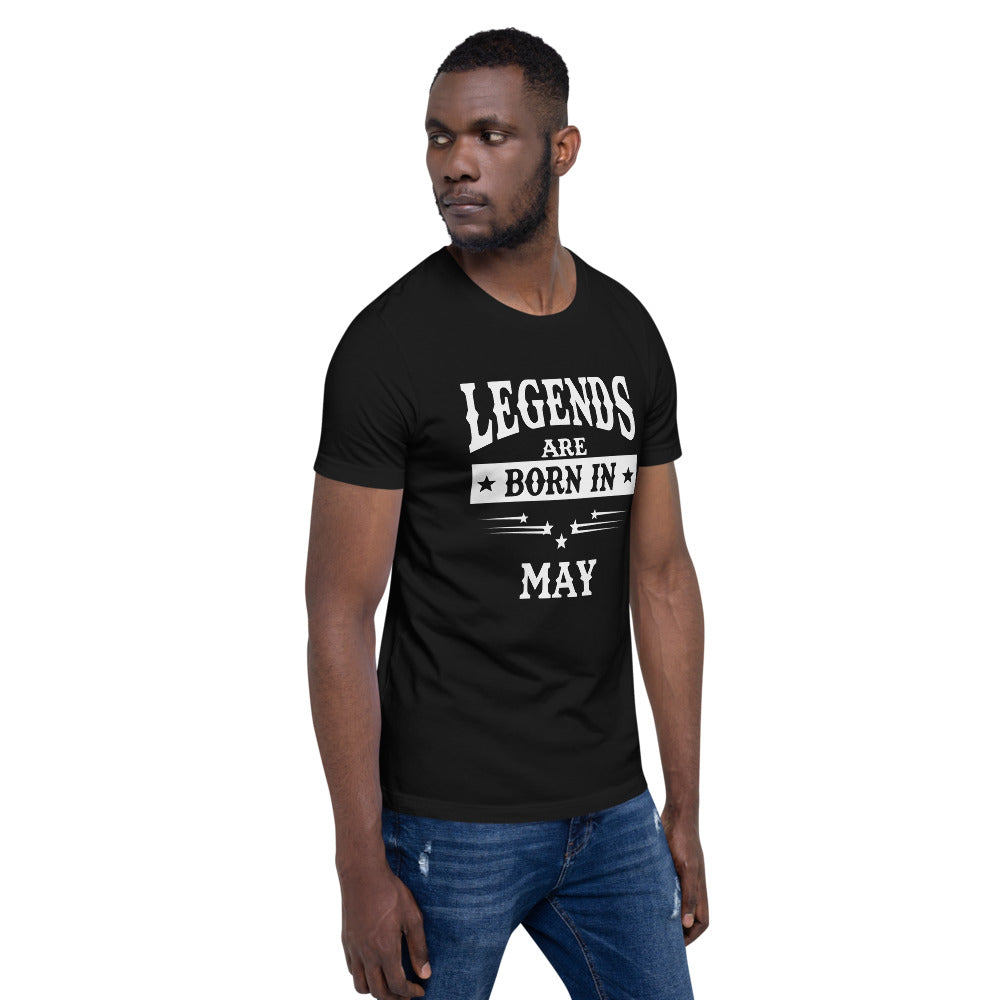 iberrys Birthday month T Shirt for Men |May Birthday Month Tshirt | Half Sleeve T-Shirt | Round Neck T Shirt |Cotton T-Shirt for Men- (05)