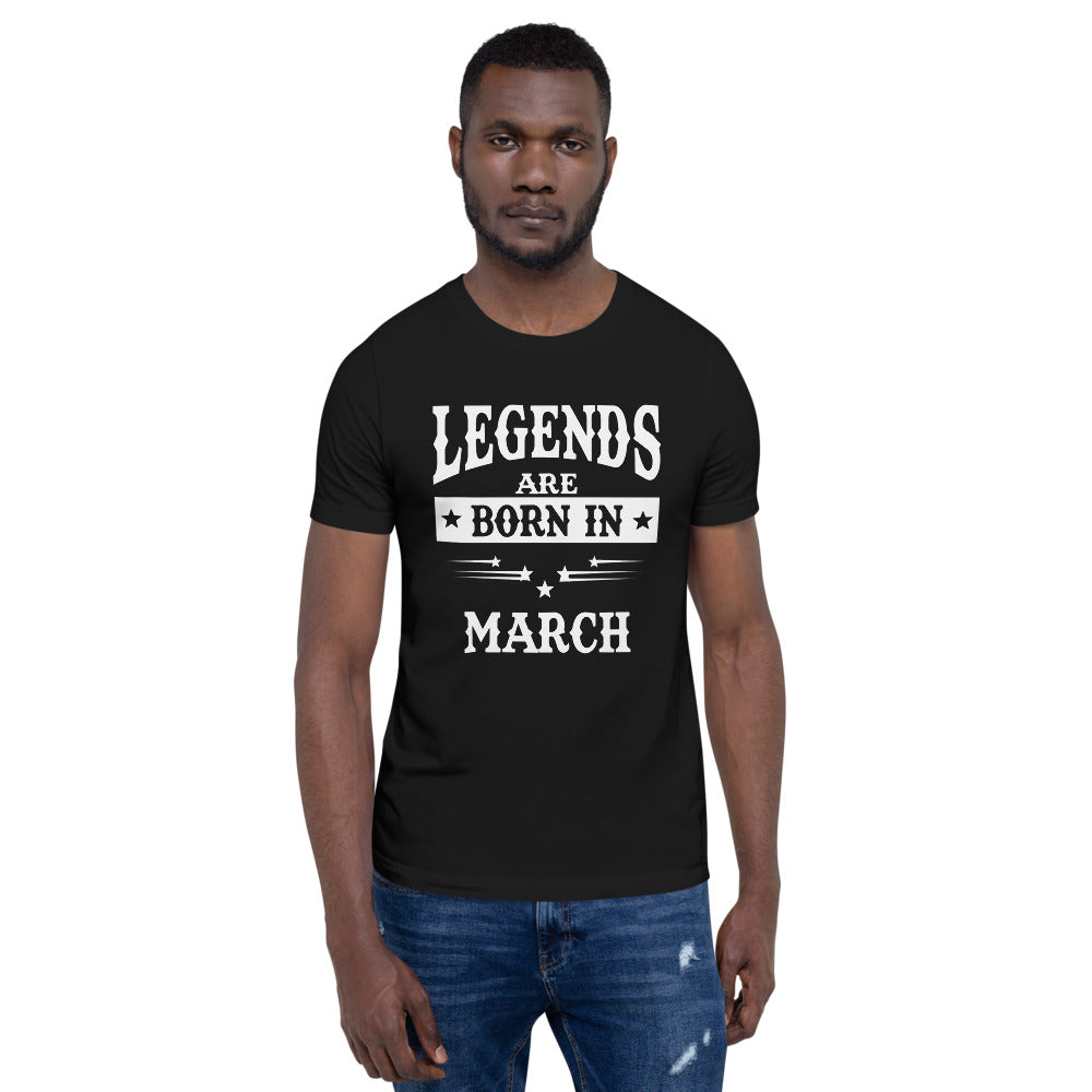 iberrys Birthday month T Shirt for Men |March Birthday Month Tshirt | Half Sleeve T-Shirt | Round Neck T Shirt |Cotton T-Shirt for Men- (03)