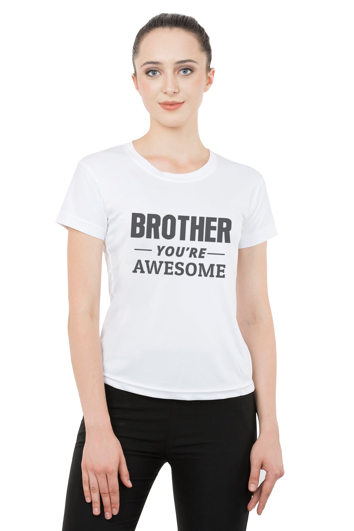 Brother you're awesome- Sister you're awesome matching Sibling t shirts - white