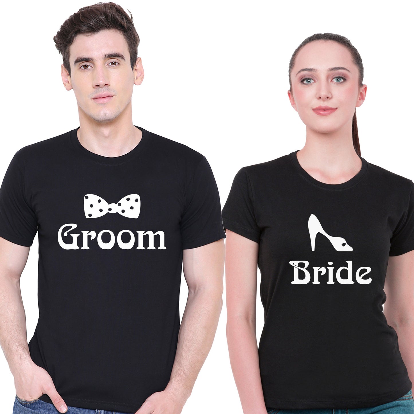 Bride Groom t shirt|wedding tshirts|Couple T shirts- Black 06