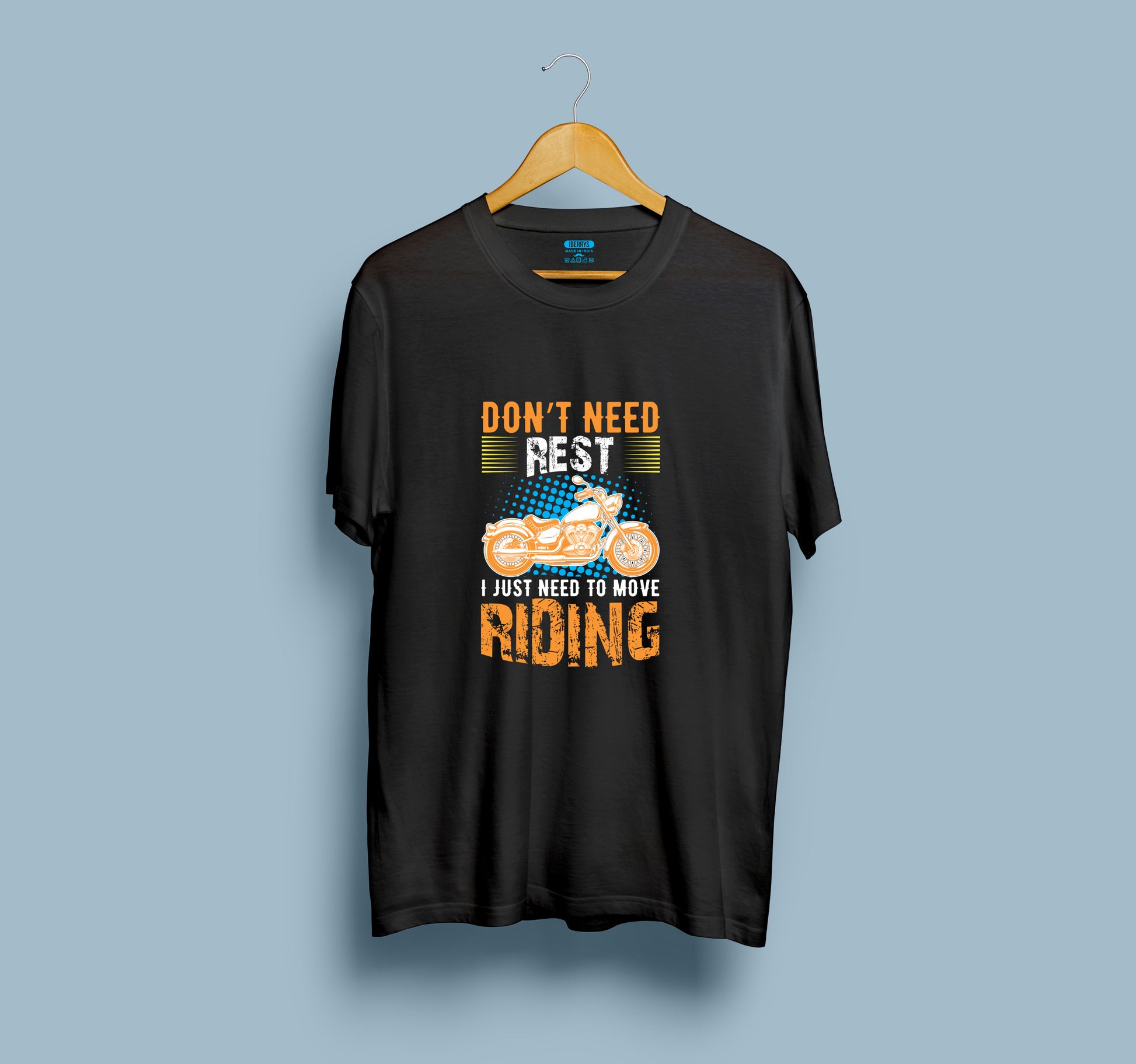 I don't need rest, need to move riding quote Biker t shirts - Black