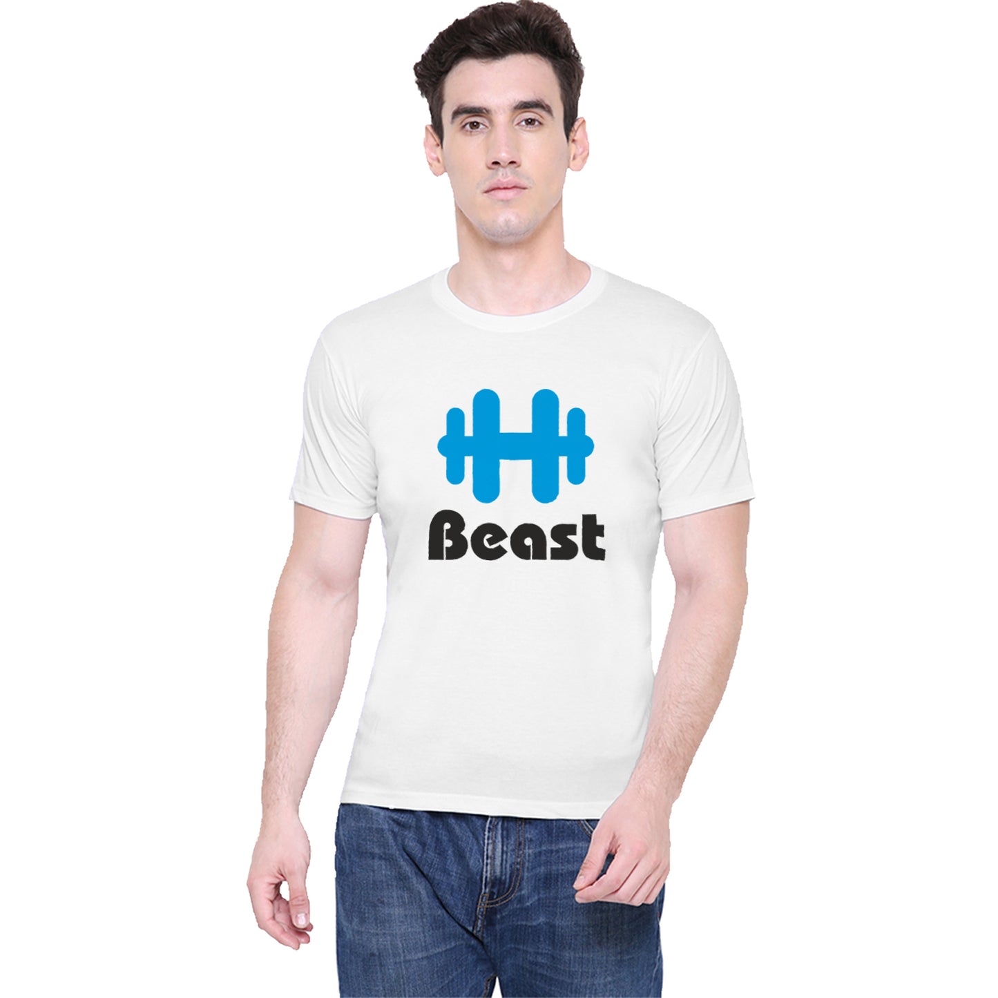 Beauty Beast matching Couple T shirts- White