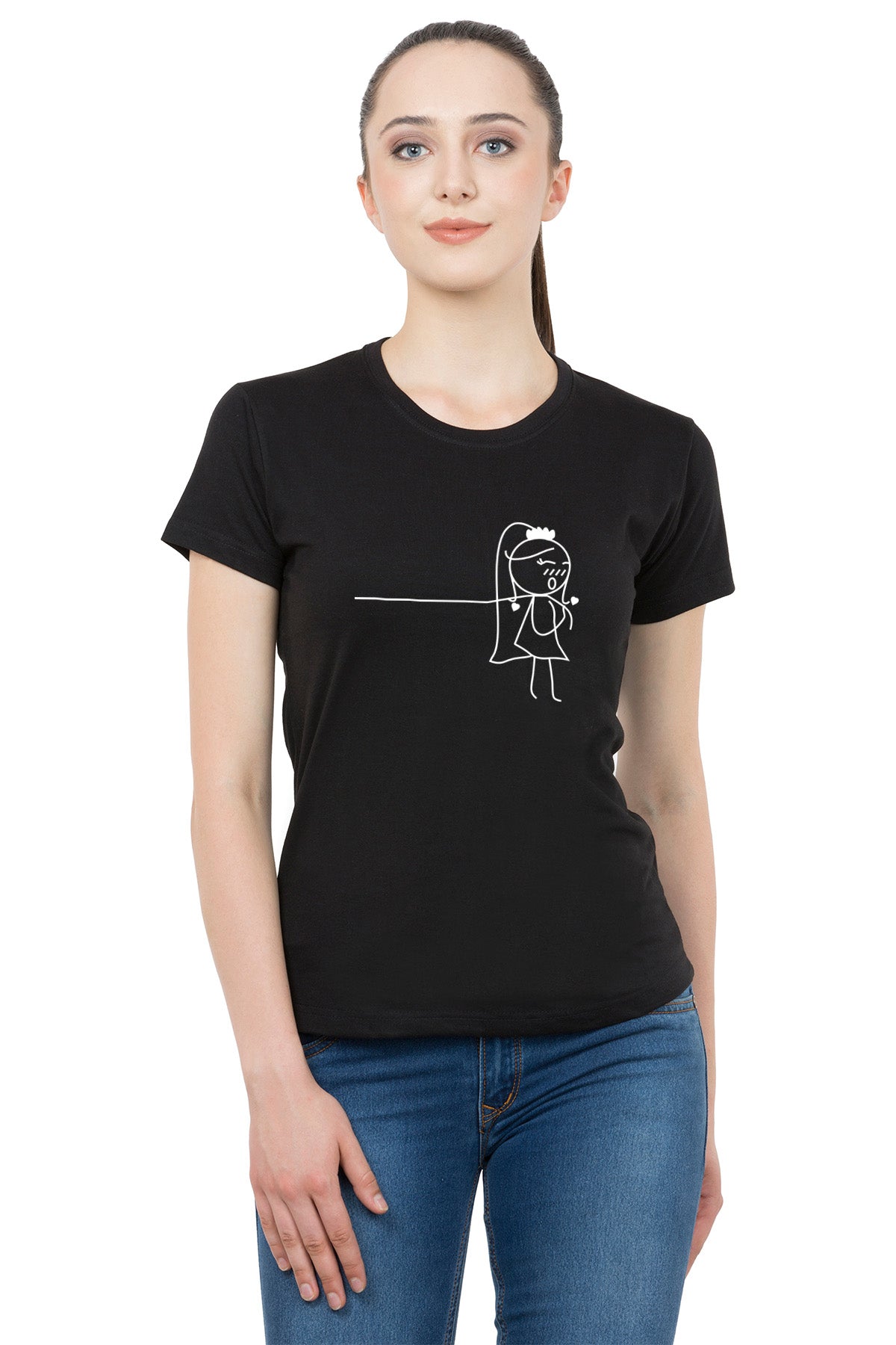 Love Bond matching Couple T shirts- Black
