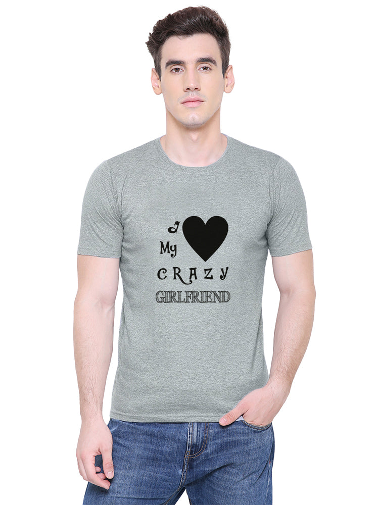 Crazy Love matching Couple T shirts- Grey