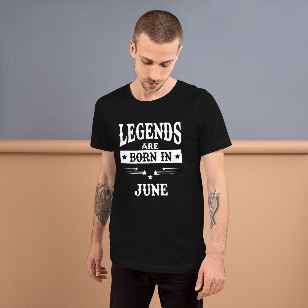 iberry's Birthday month T Shirt for Men |June Birthday Month Tshirt | Half Sleeve T-Shirt | Round Neck T Shirt |Cotton T-Shirt for Men- (06)