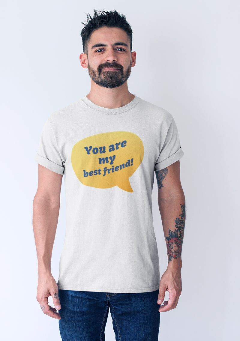 iberry's My Best Friend Tshirts Combo, Bff T shirt for men and women, Round neck Cotton Unisex Tshirts -(Set of 2)-03