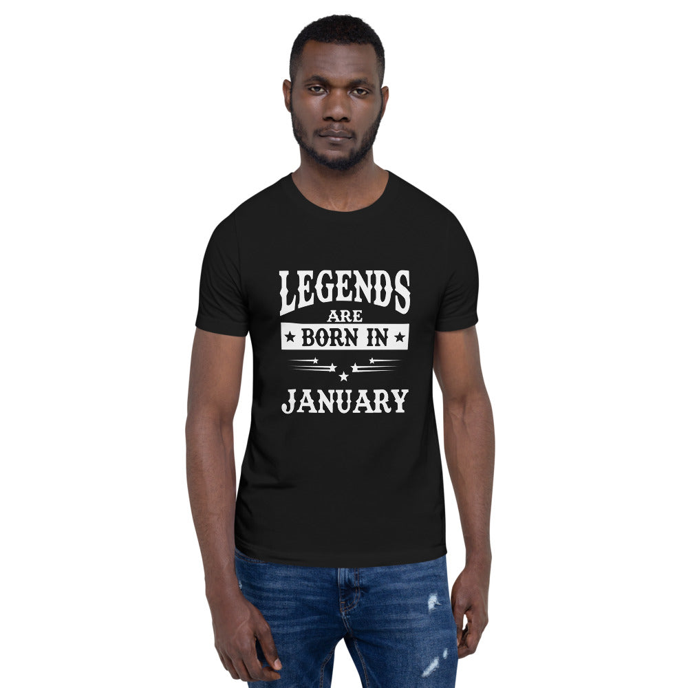 iberrys Birthday month T Shirt for Men |January Birthday Month Tshirt | Half Sleeve T-Shirt | Round Neck T Shirt |Cotton T-Shirt for Men- (01)