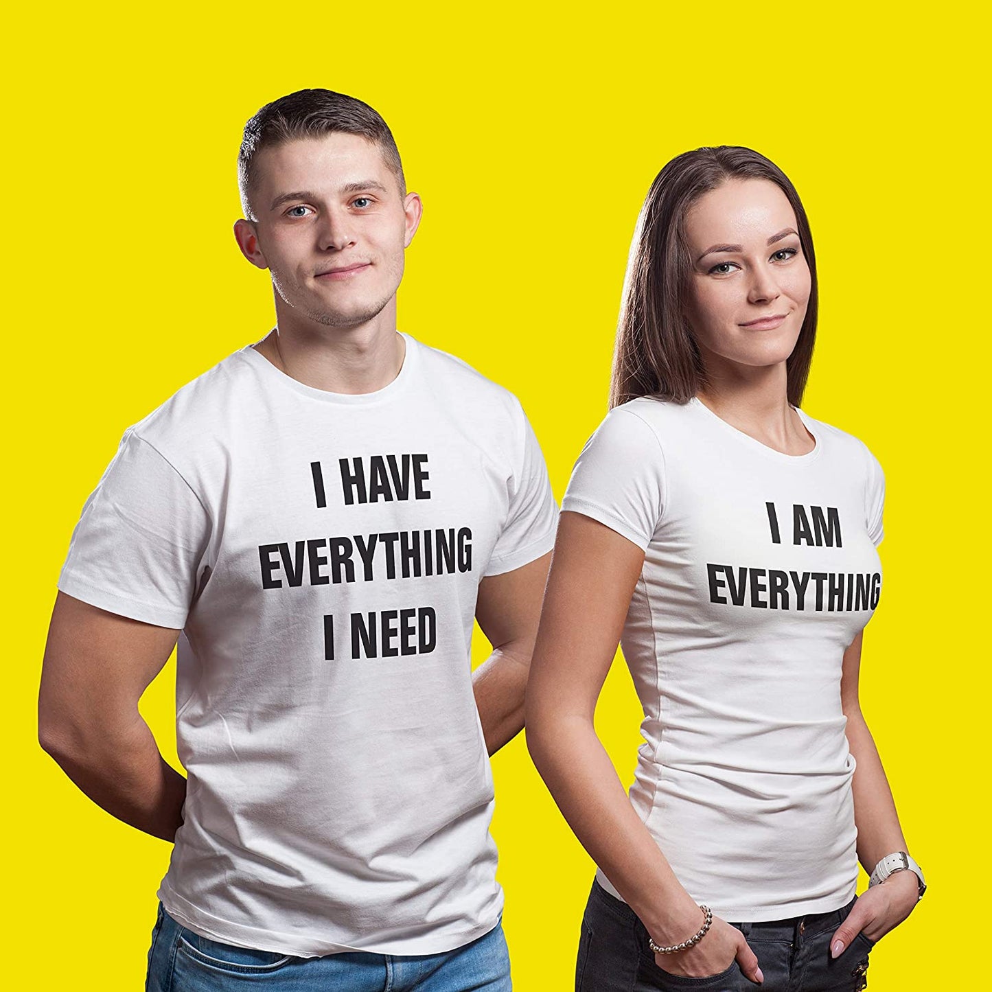 My Everything matching Couple T shirts- White