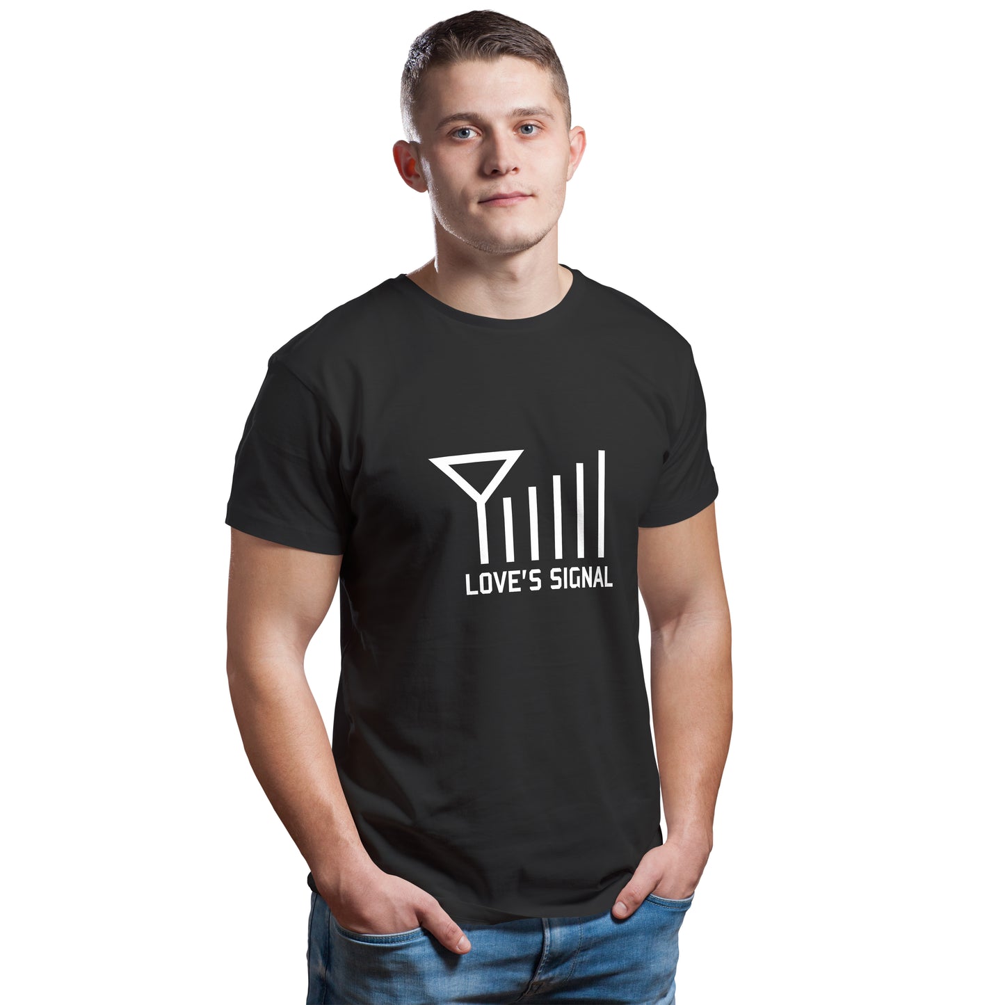 Love Signal matching Couple T shirts- Red