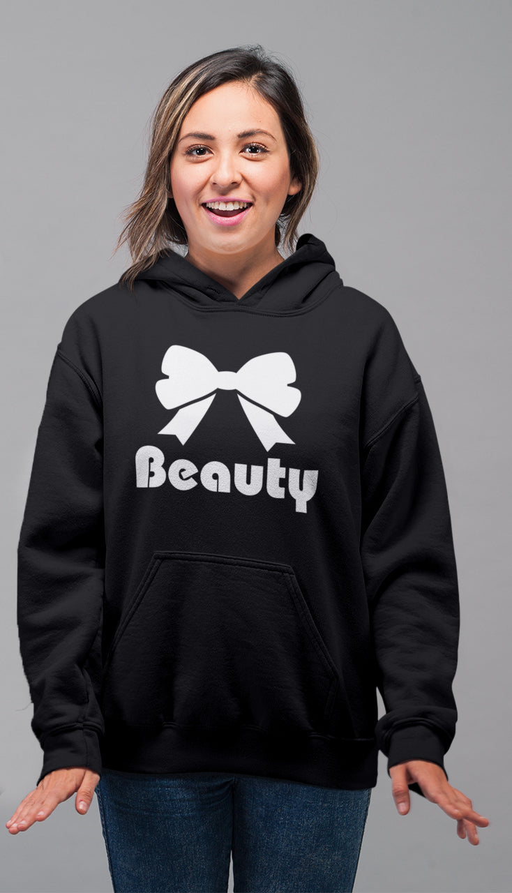 Beauty Beast Matching Couple Cute Sweatshirts | Couple Hoodies- Black