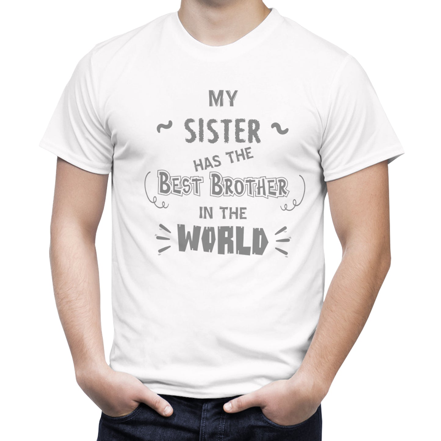 Best brother in the world- Best sister in the world matching Sibling t shirts - white