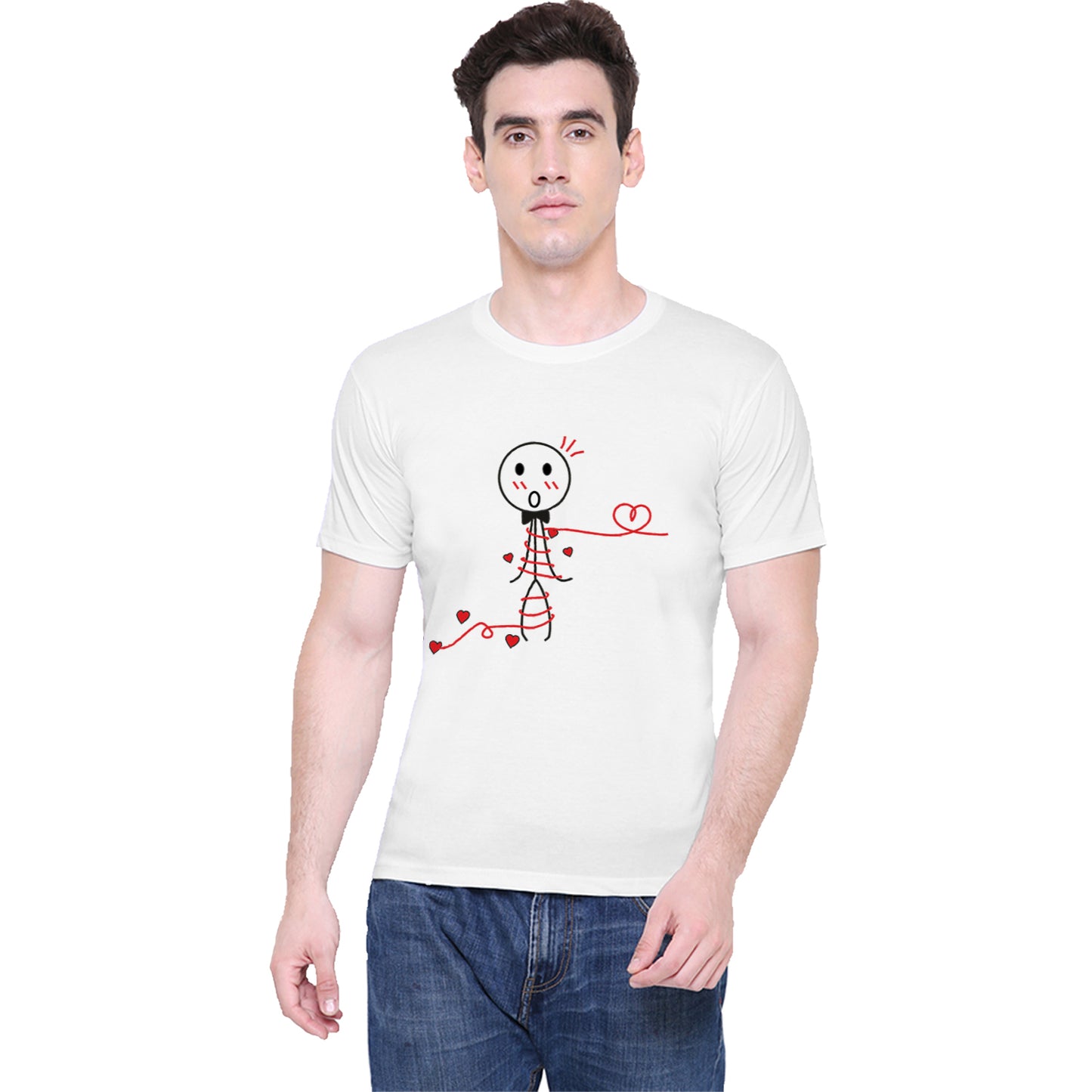 Love Bond matching Couple T shirts- White