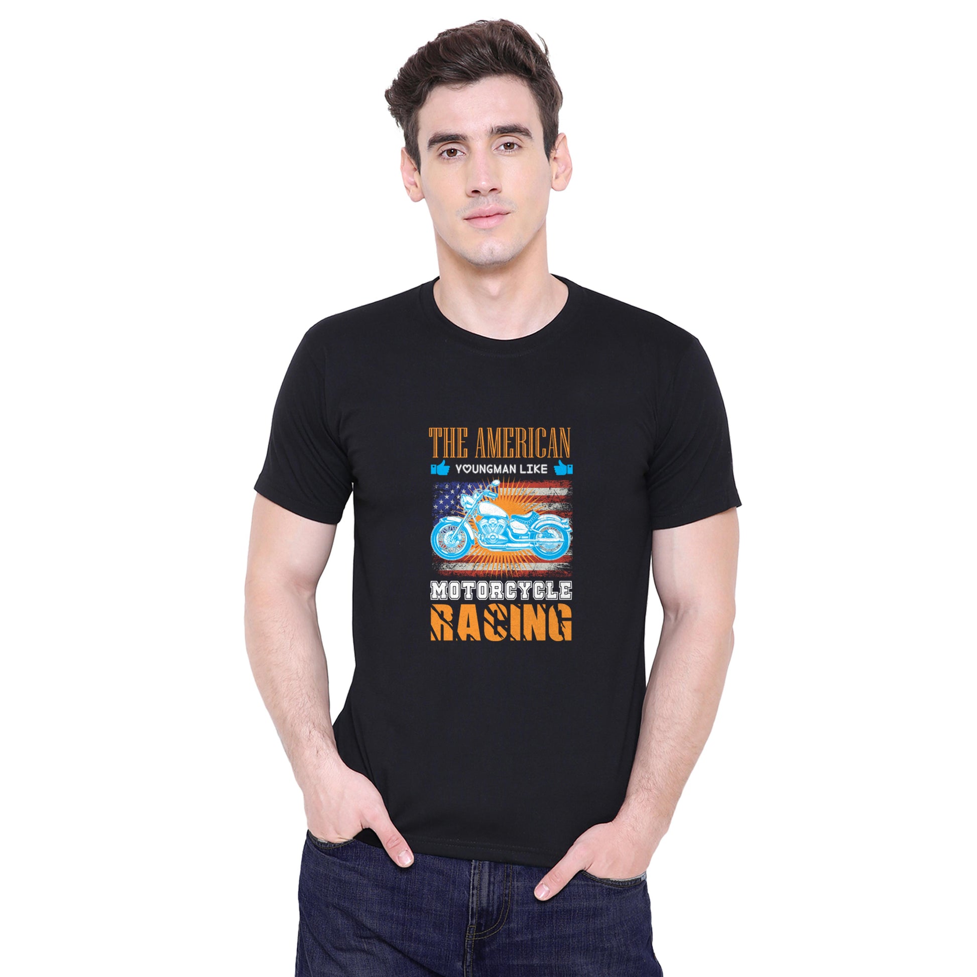 Youngman motorcycle racer quote Biker t shirts - Black