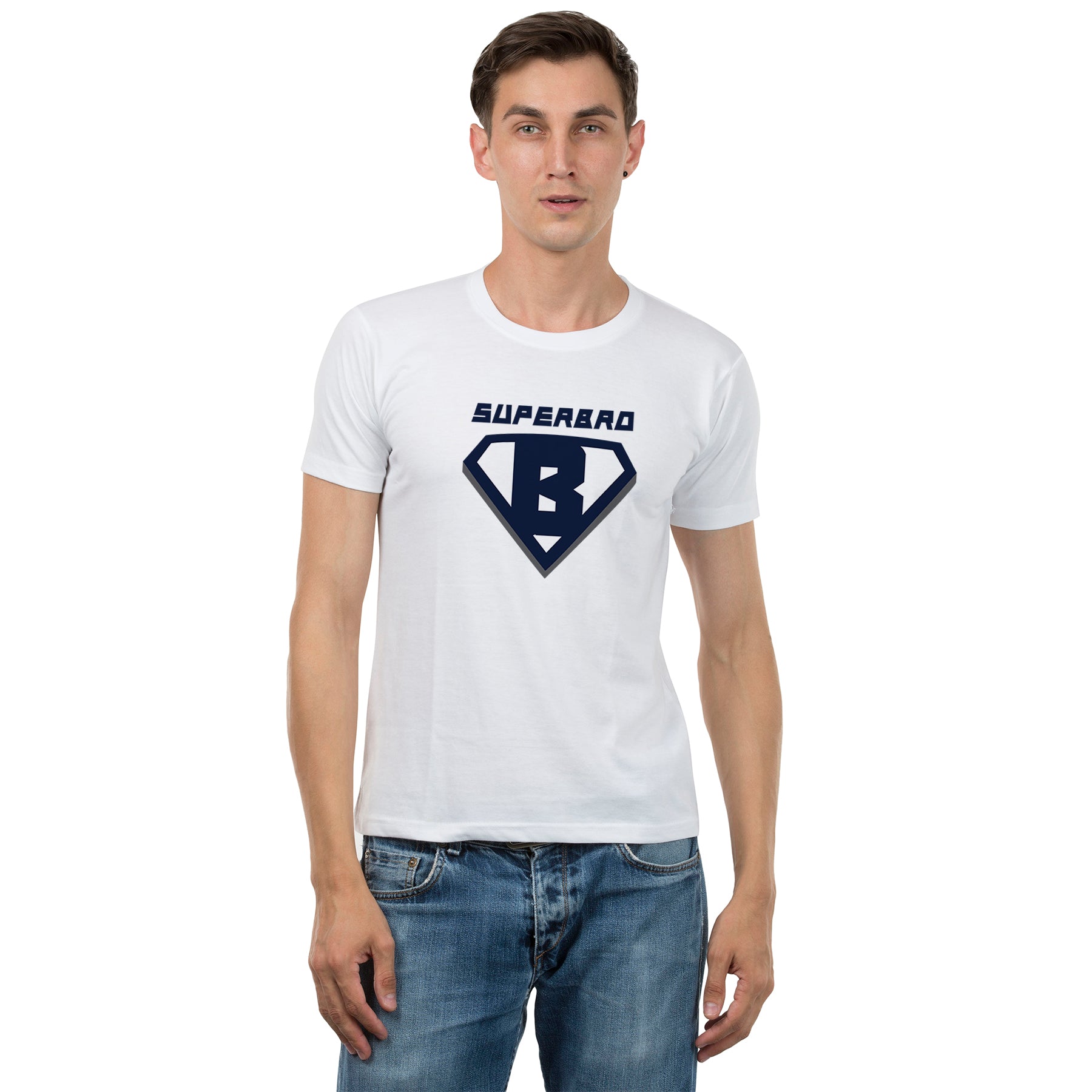 Superbro-Supersis matching Sibling t shirts - white