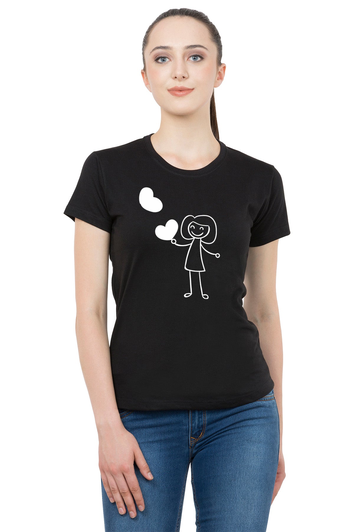 Love Bubble matching Couple T shirts- Black