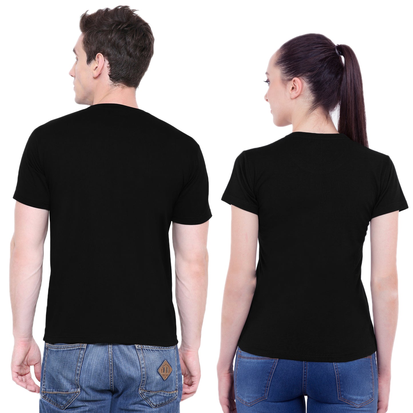 I love him/ I Love her matching Couple T shirts- Black