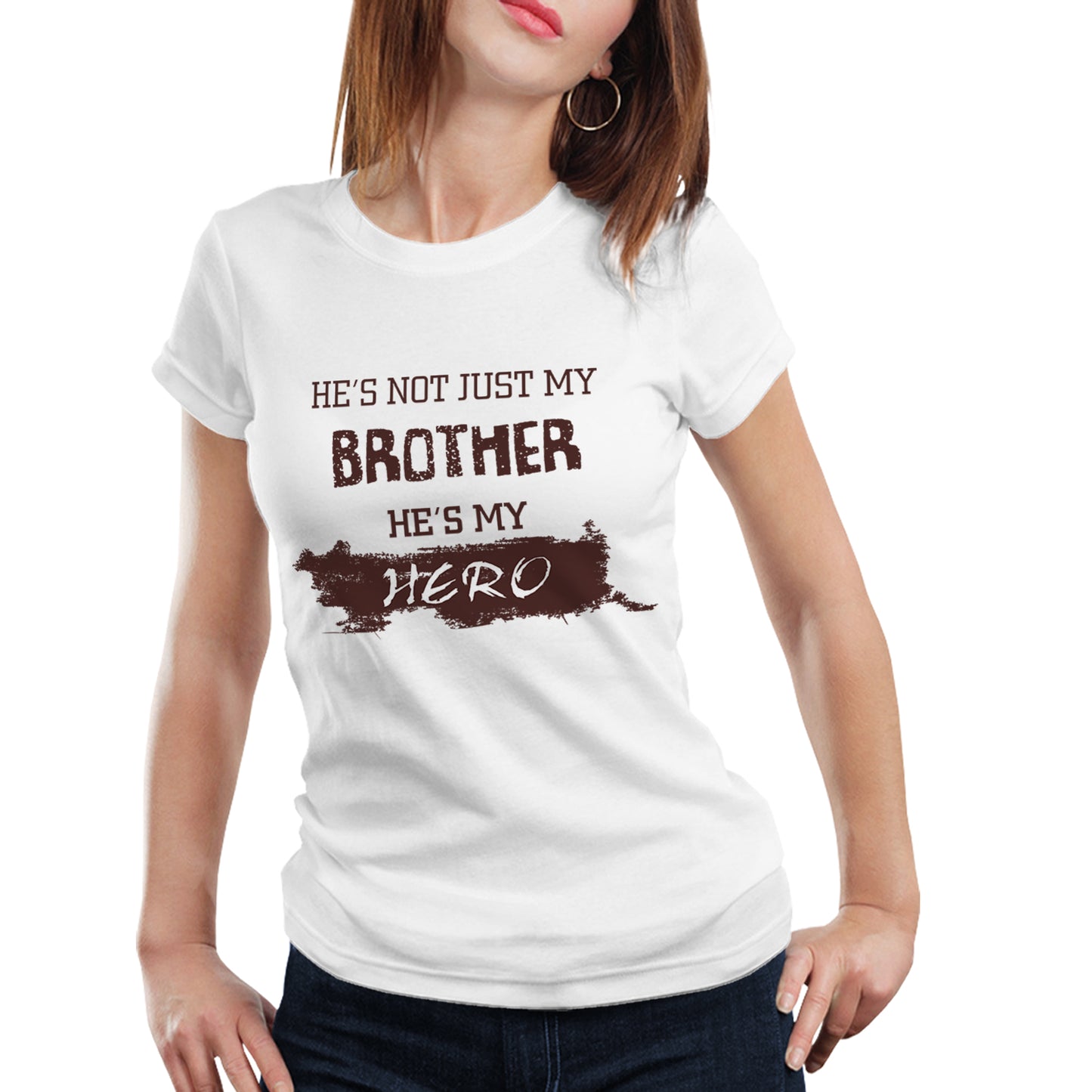 My brother is my hero- My sister is my princess matching Sibling t shirts - white