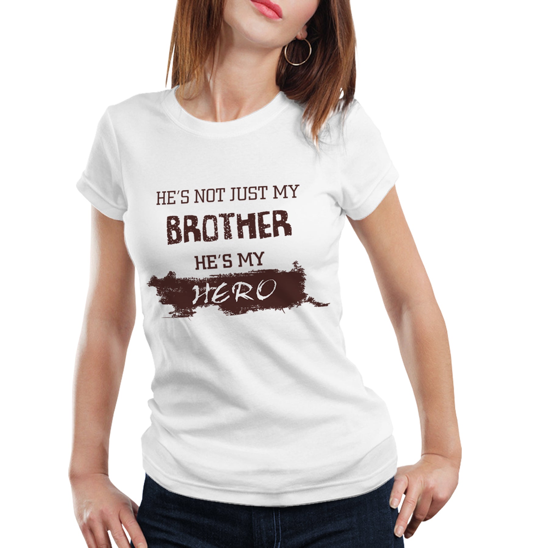 My brother is my hero- My sister is my princess matching Sibling t shirts - white