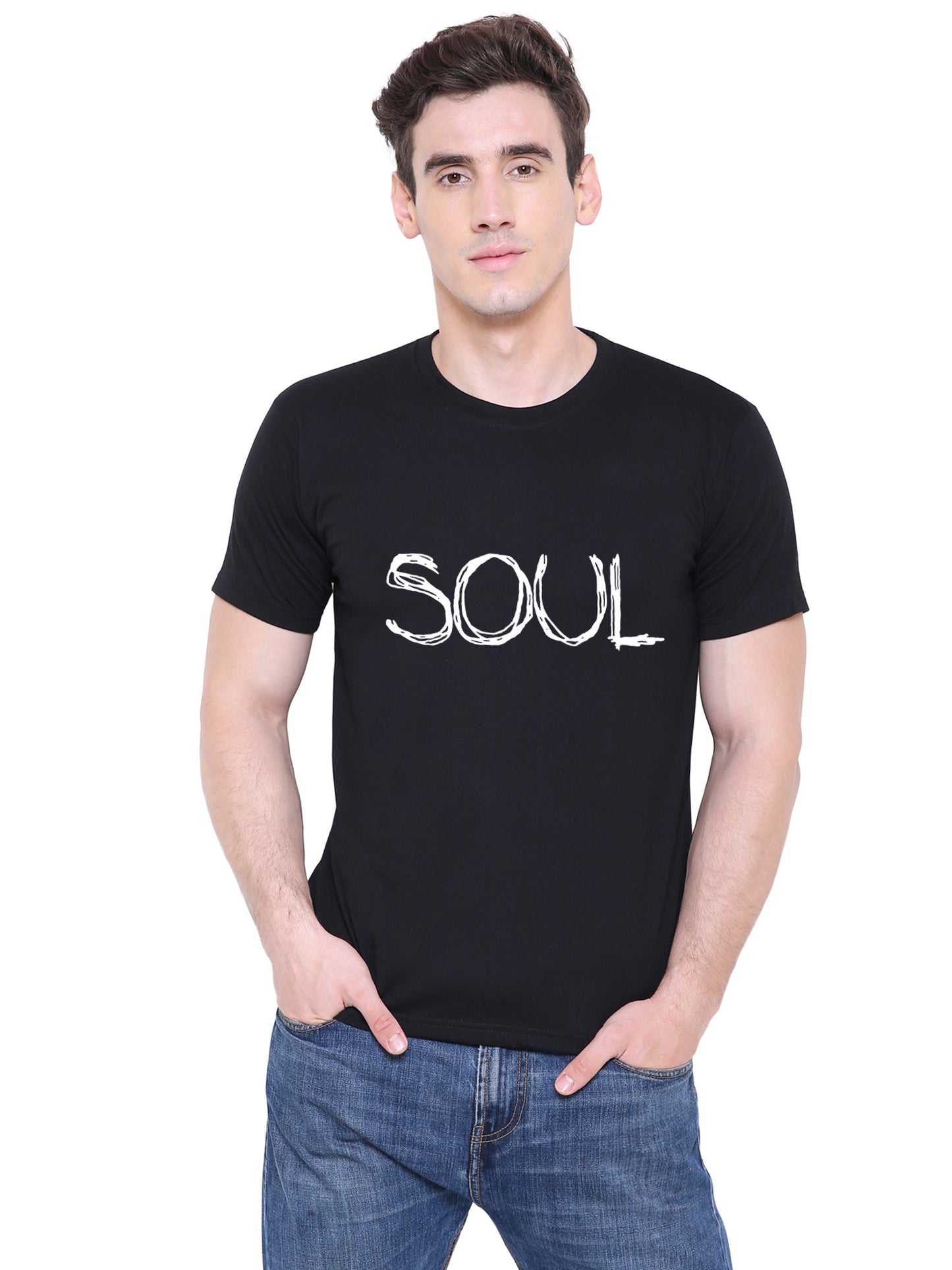 Soul Mate matching Couple T shirts- Black