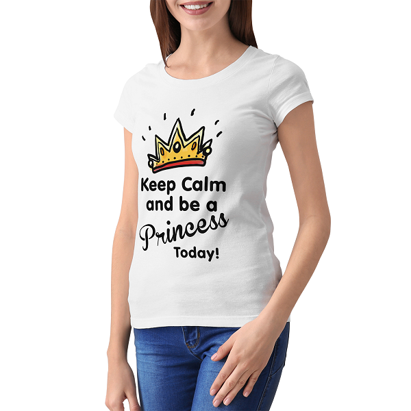 iberry's Graphic Tees funny Quote Tshirts Princess For Girls And Women- White