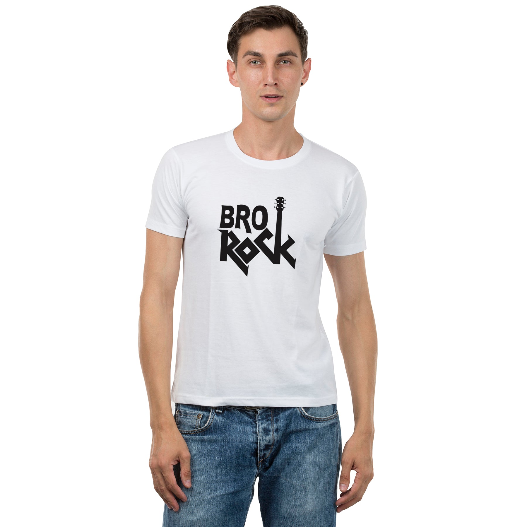 Bro rock-Sis rock matching Sibling t shirts - white
