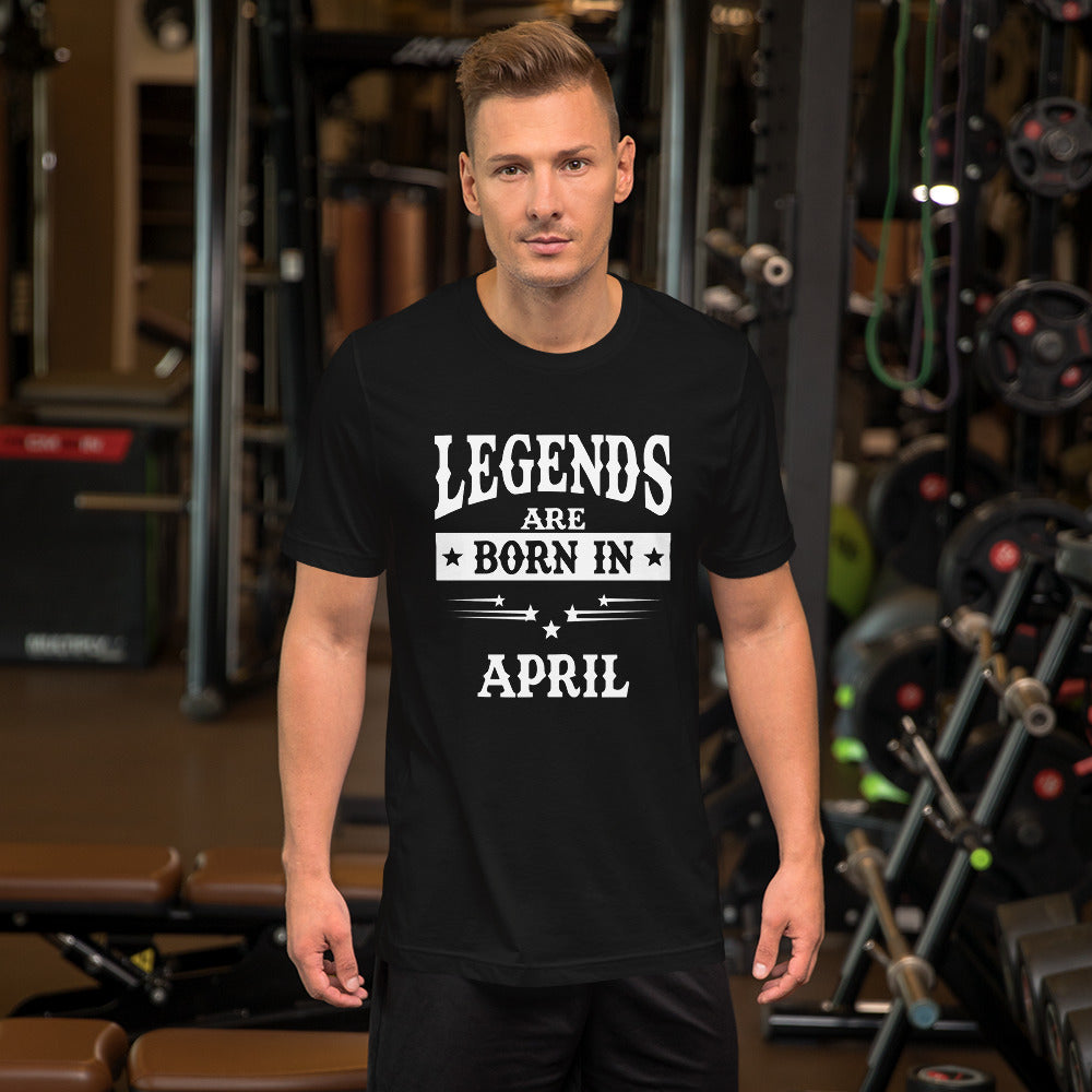 iberrys Birthday month T Shirt for Men |April Birthday Month Tshirt | Half Sleeve T-Shirt | Round Neck T Shirt |Cotton T-Shirt for Men- (04)