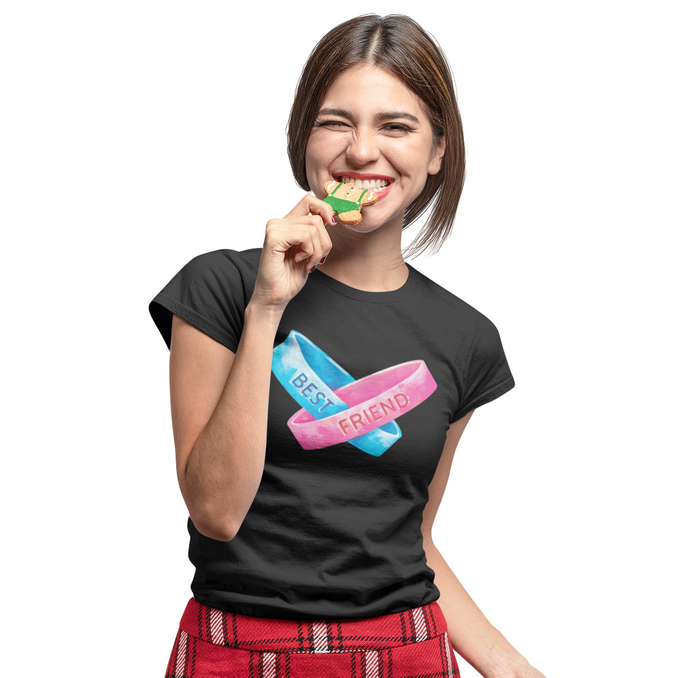 iberry's Best Friends Tshirts Combo, Bff T shirt for men and women, Round neck Cotton Unisex Tshirts -(Set of 2)-01