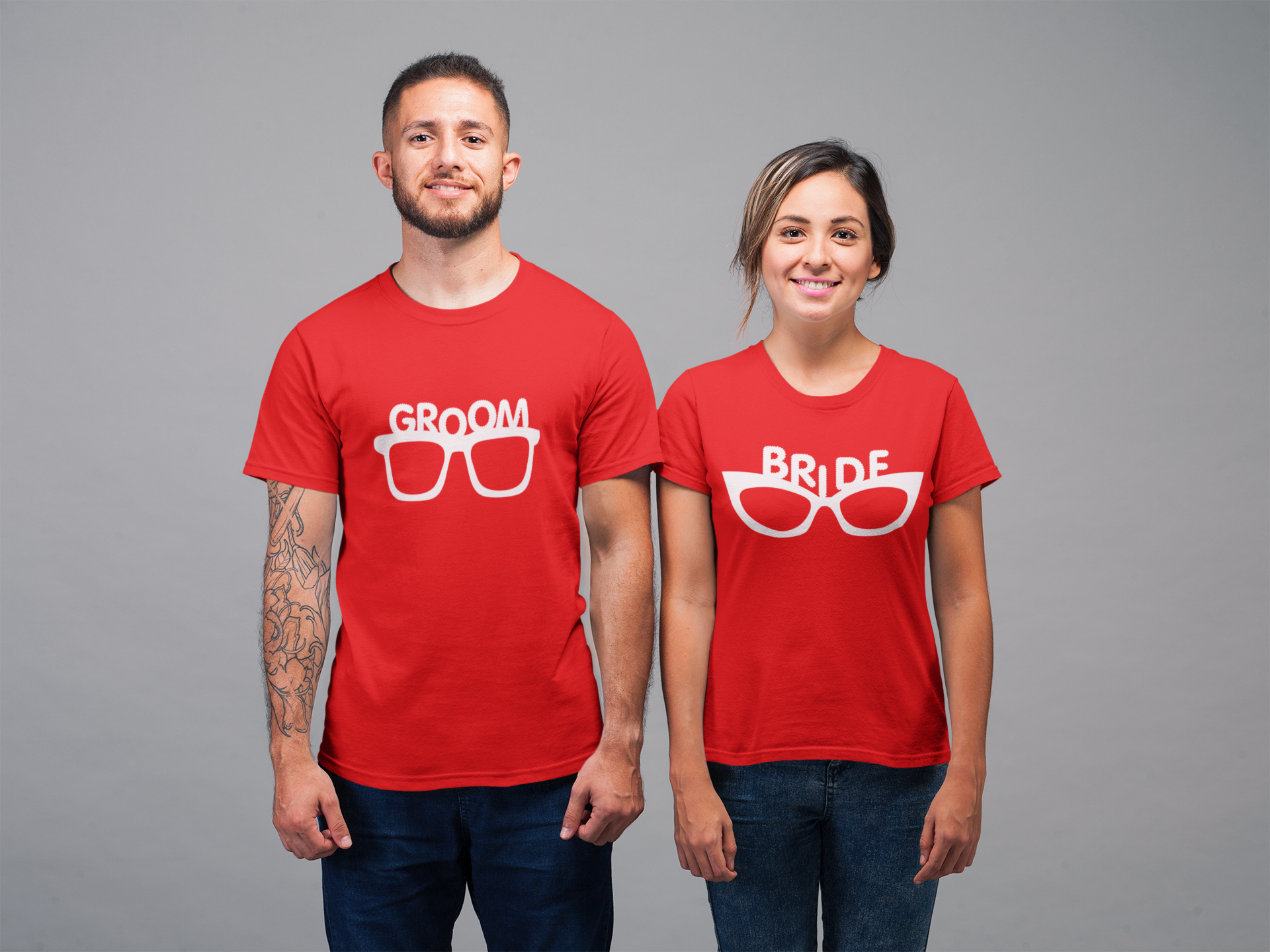Bride Groom t shirt|wedding tshirts|Couple T shirts- Red