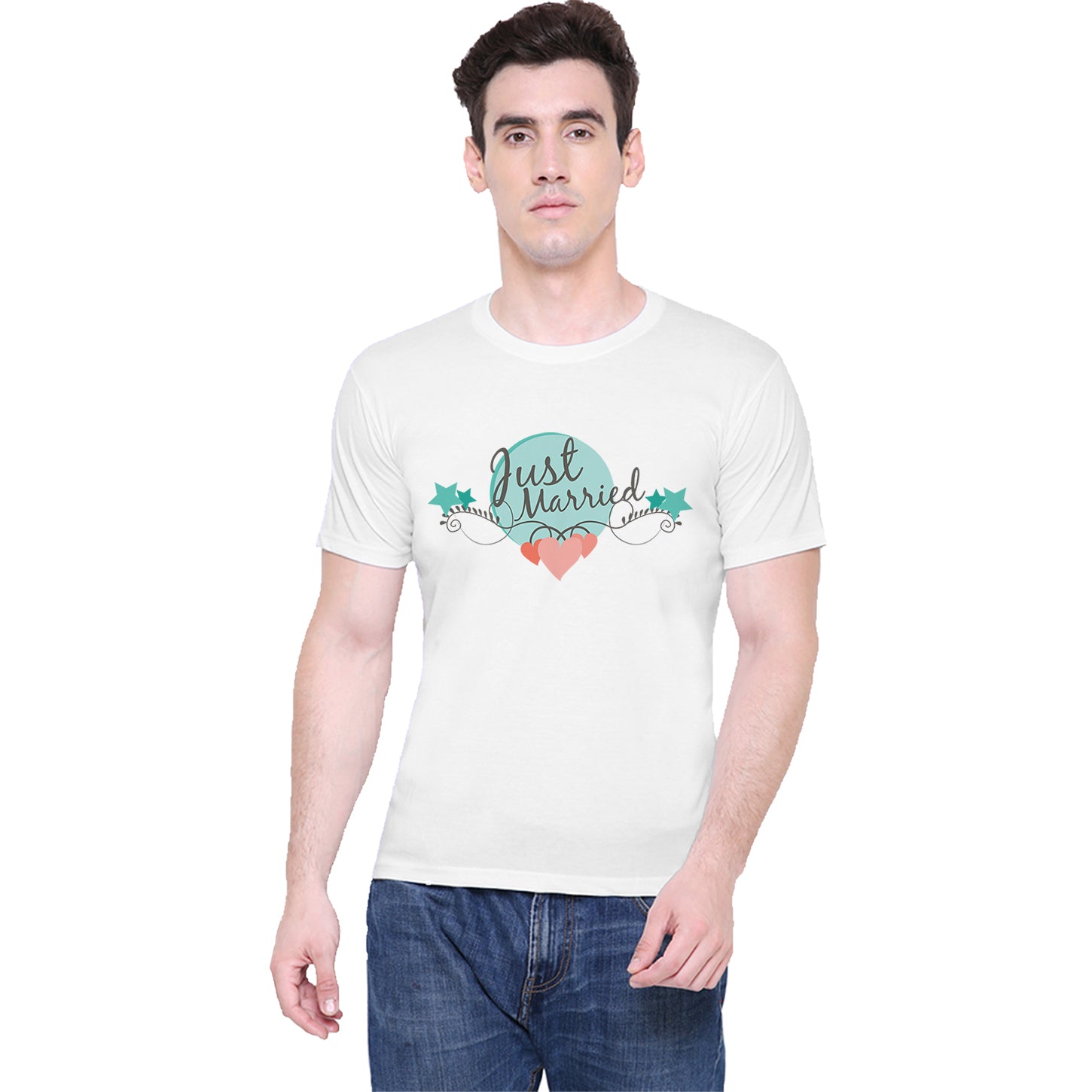 Bride Groom t shirt|wedding tshirts|Couple t shirts Just married- White 10