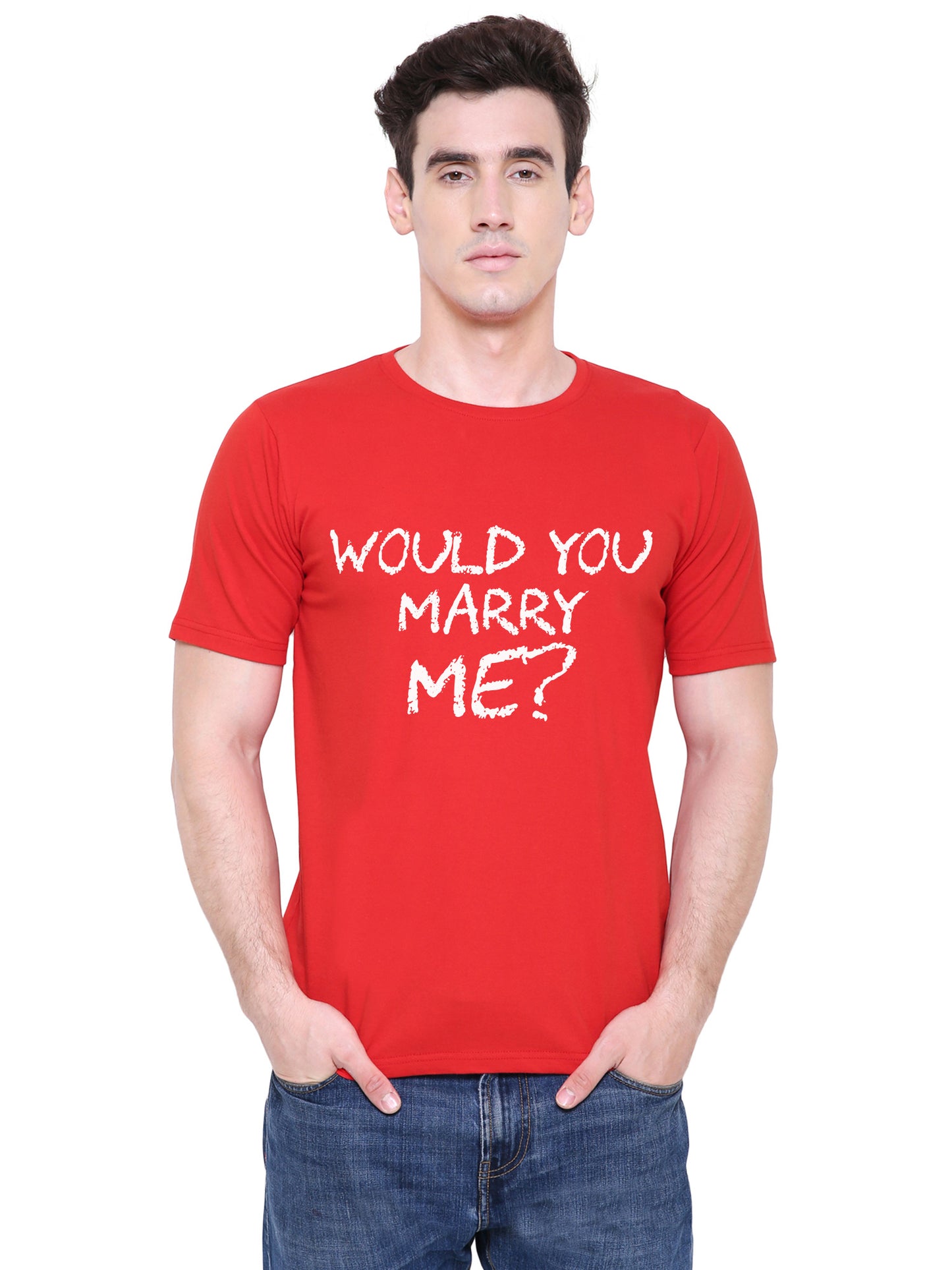Marry Me matching Couple T shirts- Red