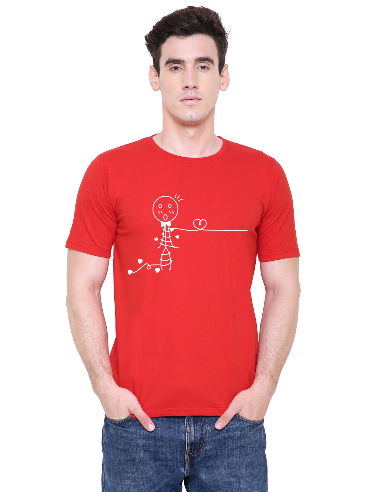Love Bond matching Couple T shirts- Red