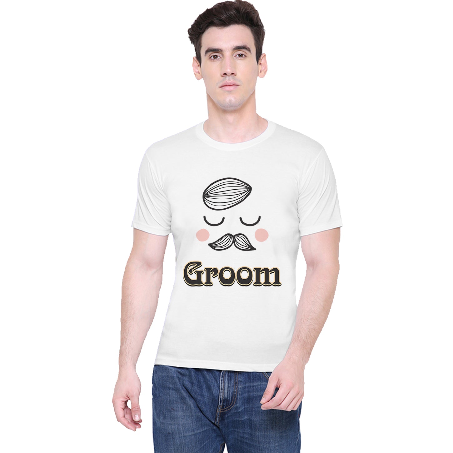 Just maried wedding Couple t shirts | wedding dress- White