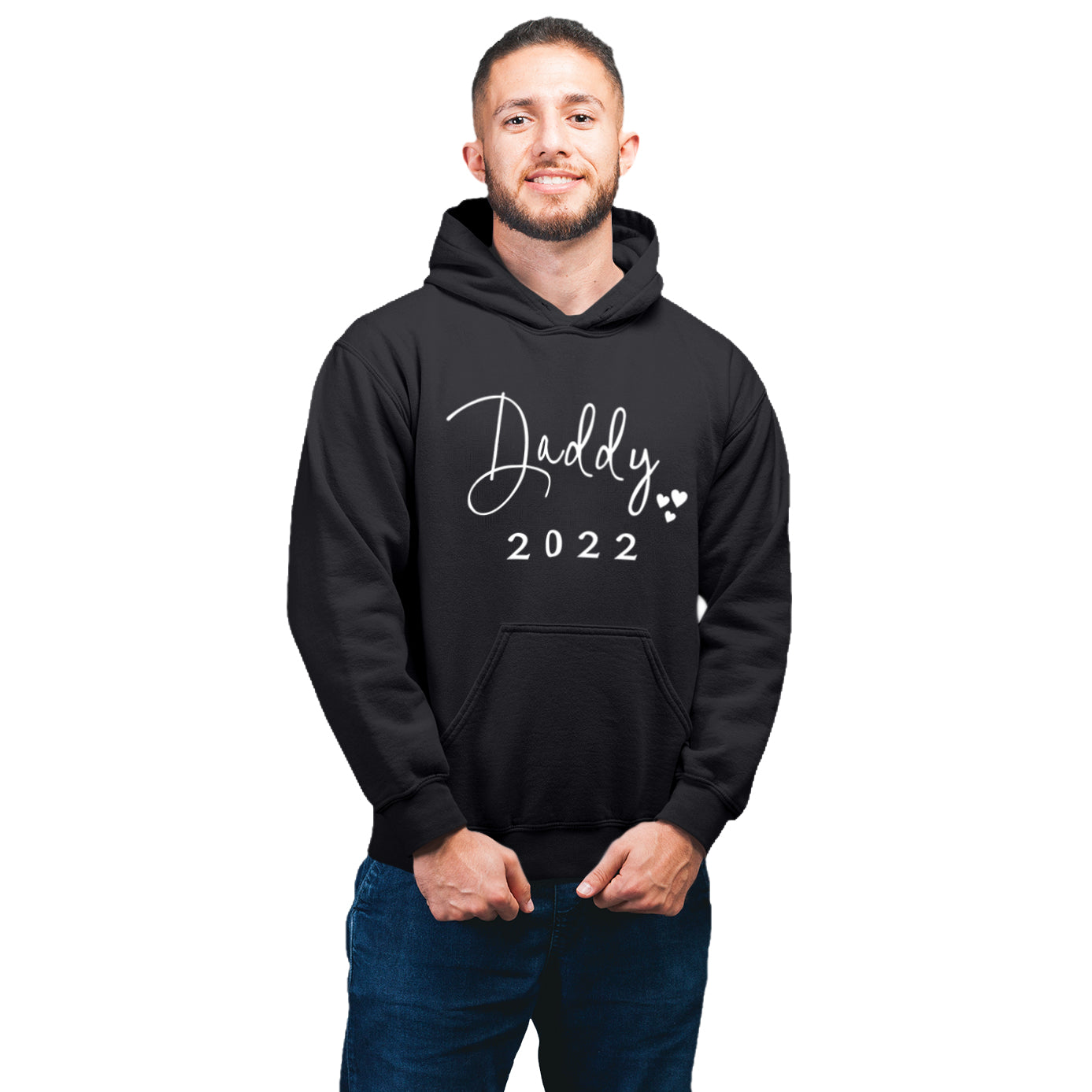 Mommy 2022 Daddy 2022 Matching Maternity Sweatshirts | Couple Maternity Hoodies- Black