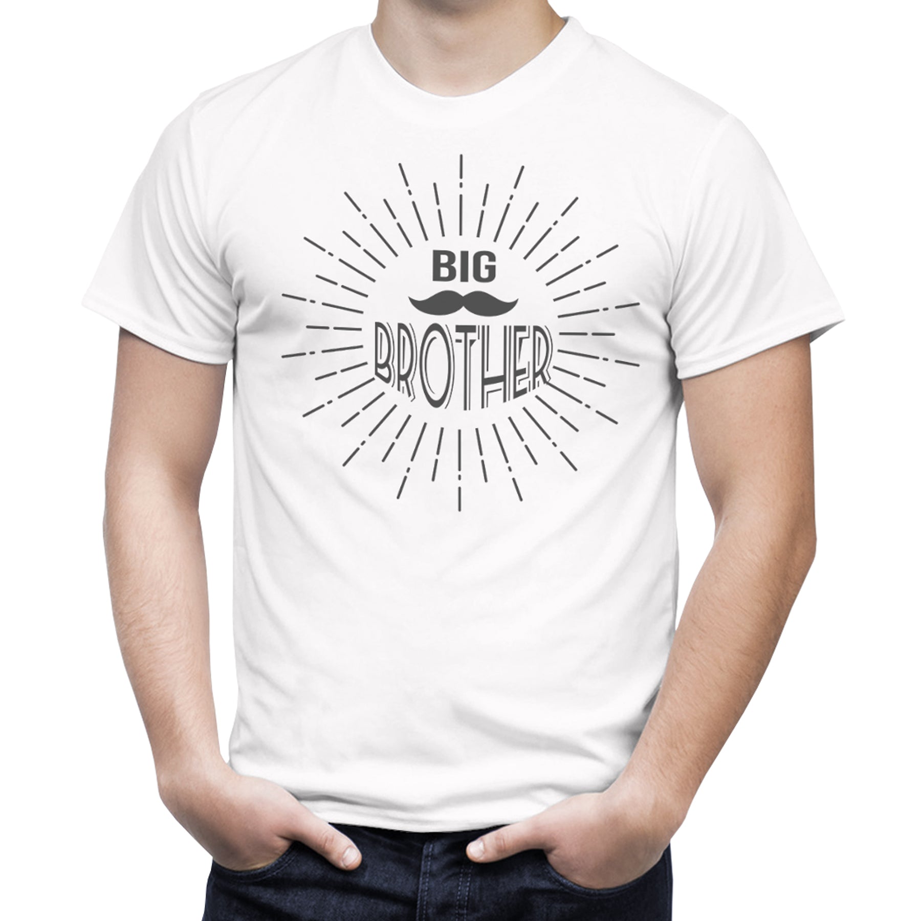 lil brother-big sister matching Sibling t shirts - white